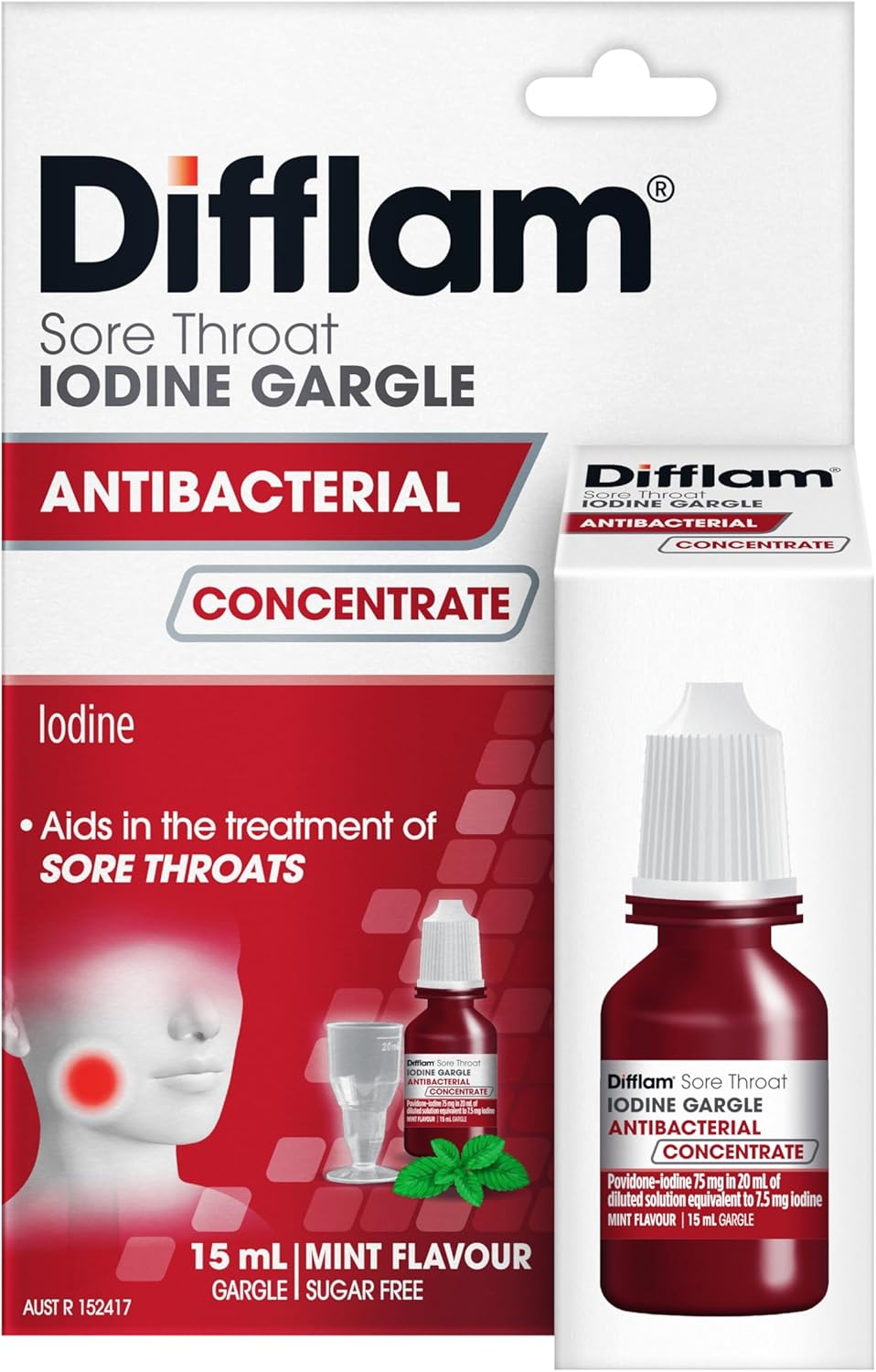 Difflam Difflam S/Throat Gargle Conc 15Ml, 15 Milliliters image number 2