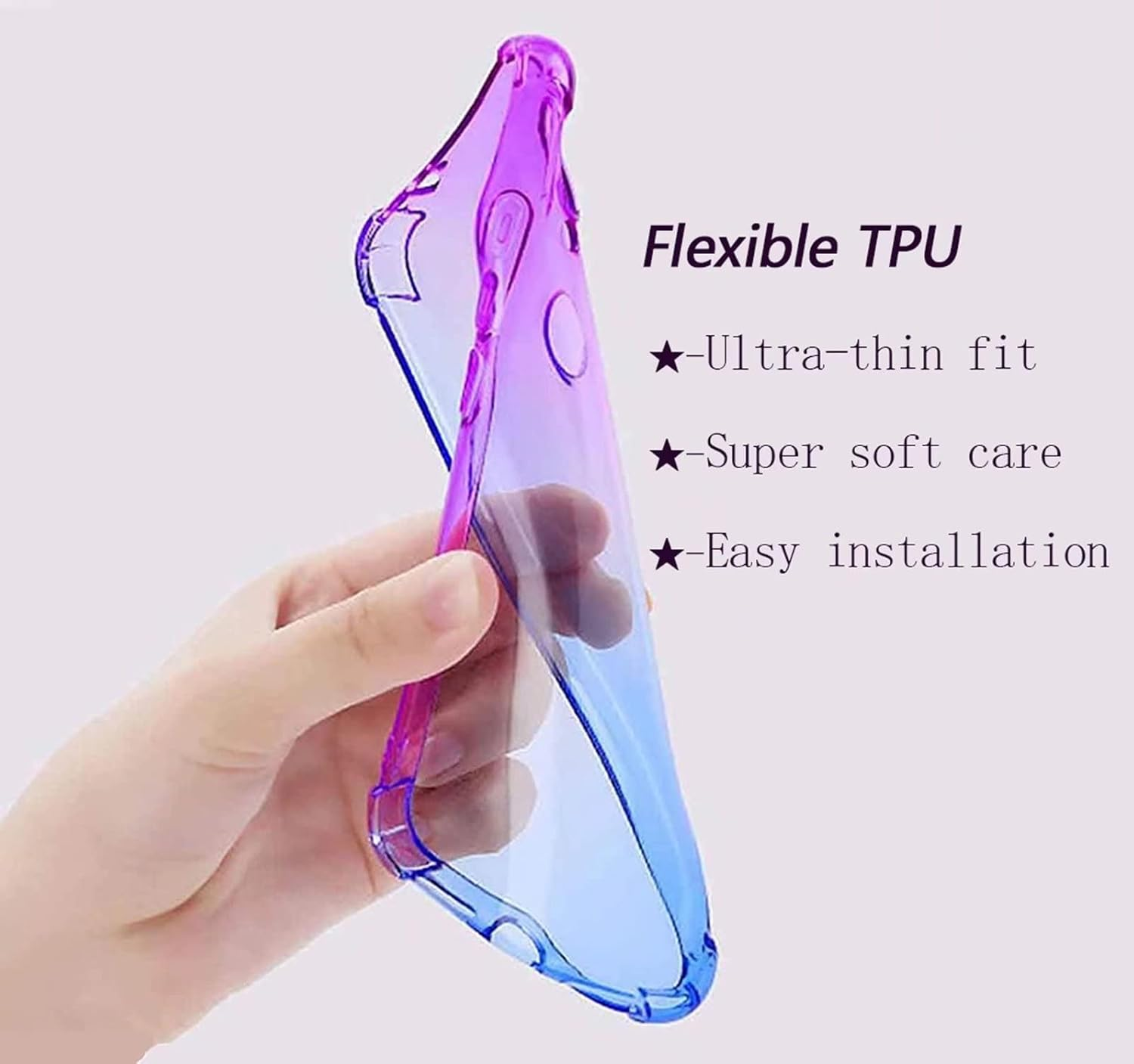 SEAHAI Case for Nokia X10 / X20, Colour Gradient Ultra Thin TPU Mobile Phone Cover, Colourful Transparent Soft Silicone Bumper Shockproof Protective Case, Purple/Blue image number 6