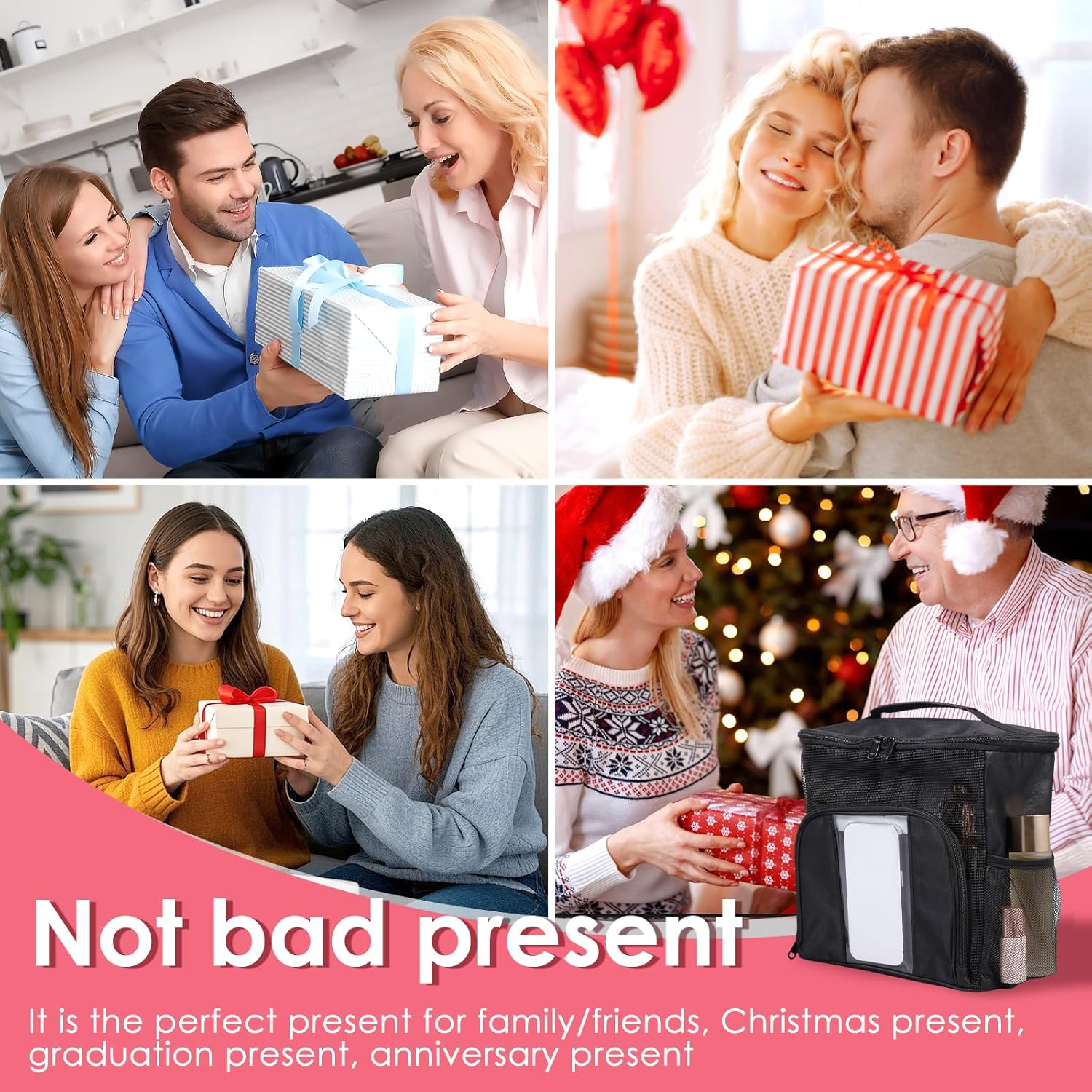 Awobepl Hanging Travel Toiletry Bag, Waterproof Oxford Fabric Toiletry Organizer, Portable Breathable Makeup Bag for Bathroom Camping Trip (Black) - Black image number 2