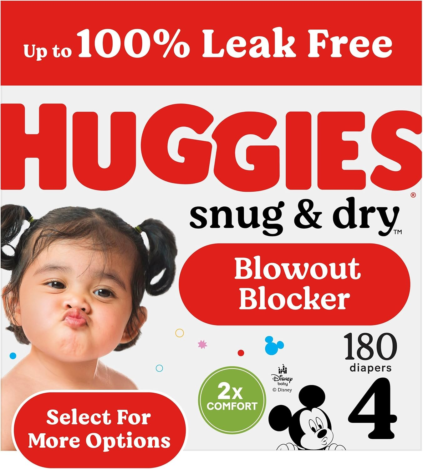 Huggies Snug & Dry Baby Diapers, Size 4, 180 Ct, One Month Supply image number 3