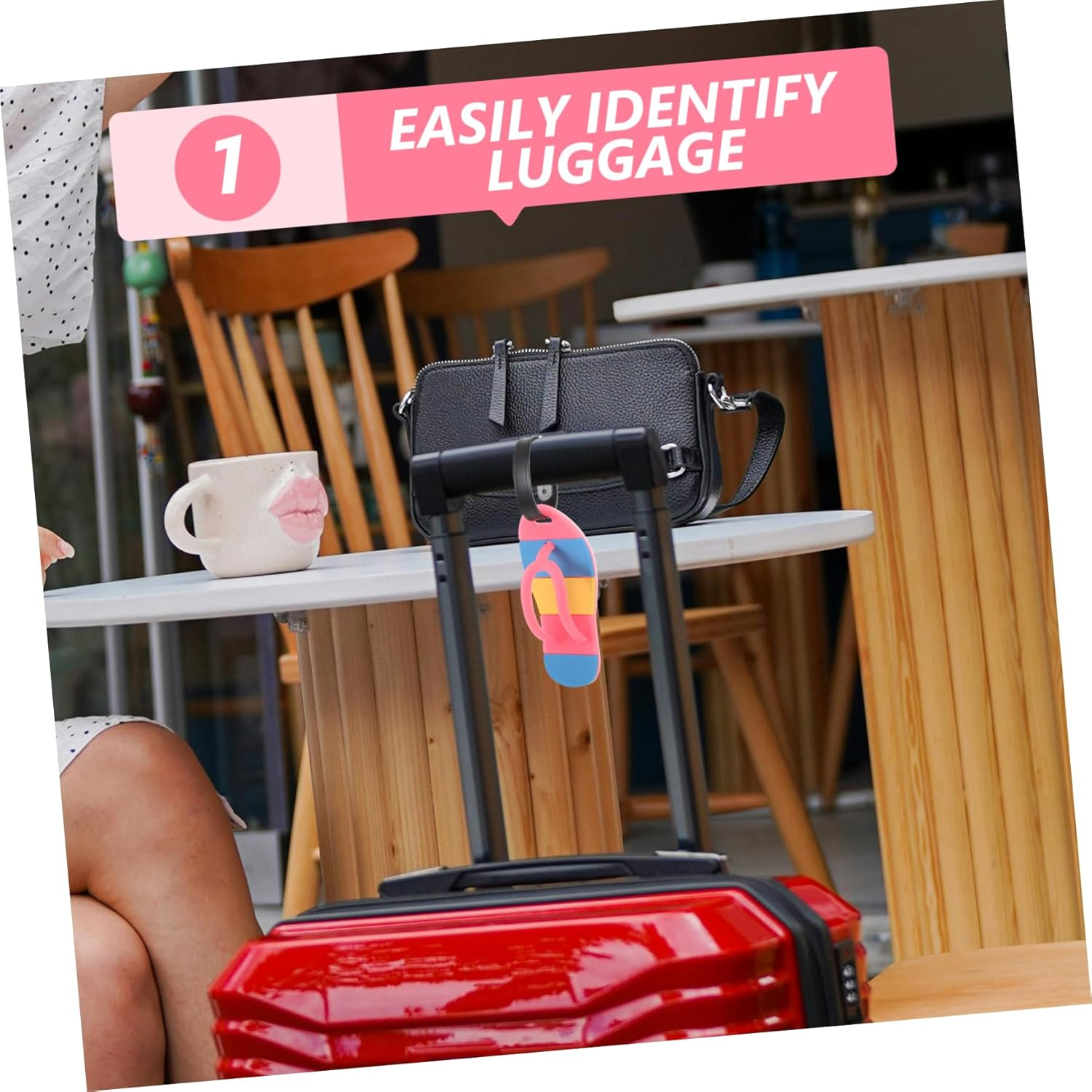 VANZACK 6Pcs Travel Name Tags for Luggage Cruise Tags Luggage for Suitcases Airplane Travel Essentials Creative for Bags image number 4