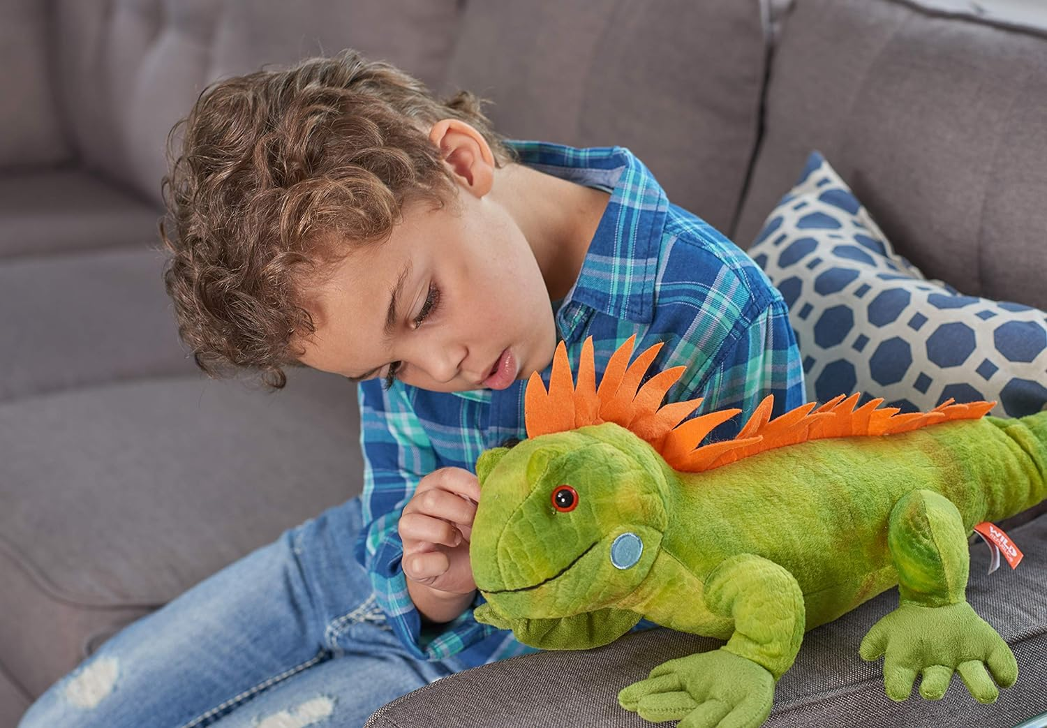 Wild Republic Iguana Plush, Stuffed Animal, Plush Toy, Kids Gifts, Cuddlekins, 15 Inches