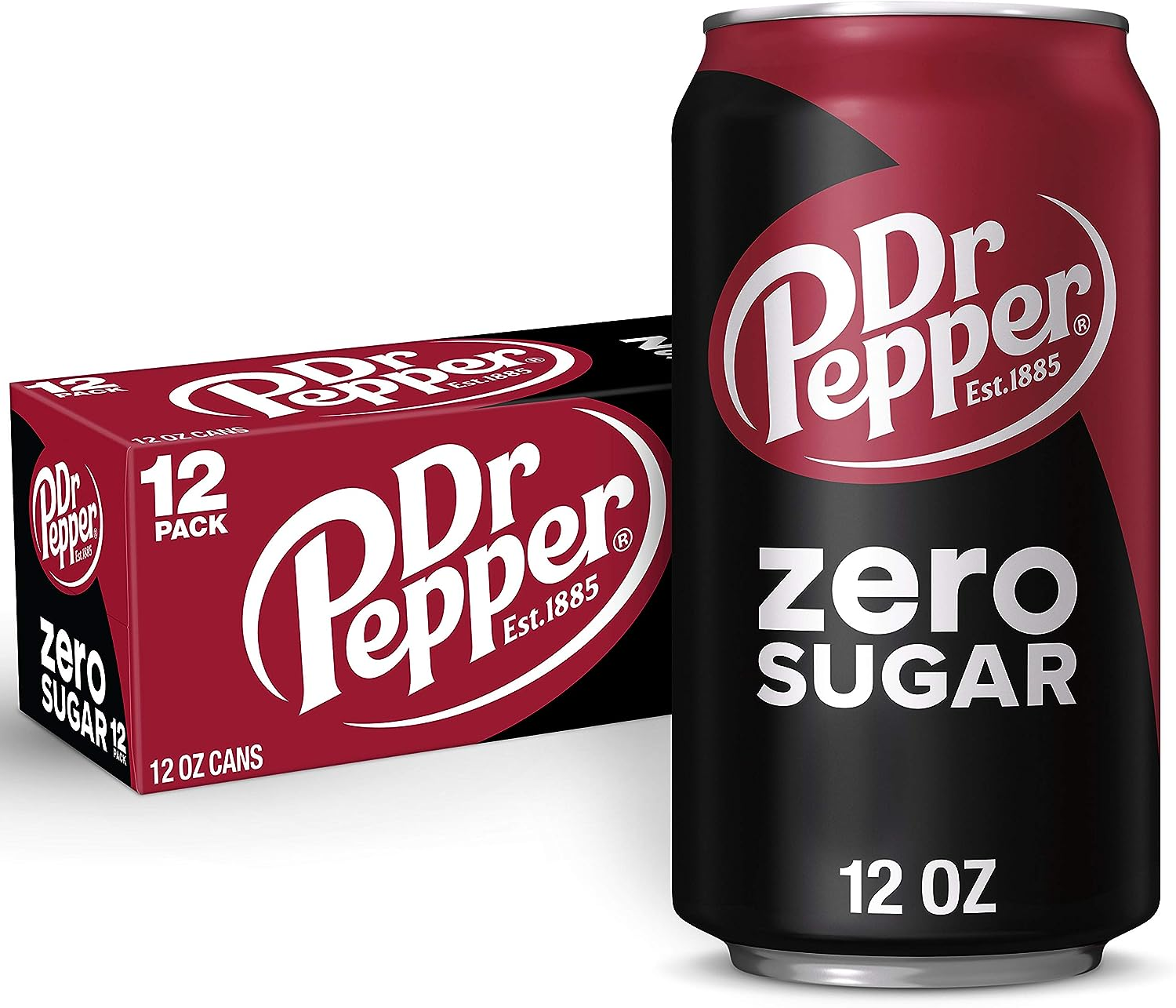Dr Pepper Zero Sugar Soda, 355Ml X 12 Pack image number 4