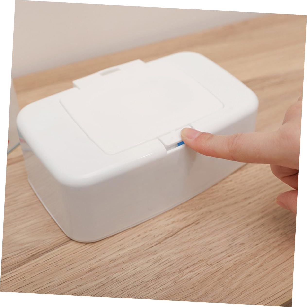 Portable Wipes Dispenser and Refillable Wipe Container Set Button Push Design for Living Room Bedroom and Nursery 4Pcs White Storage Box