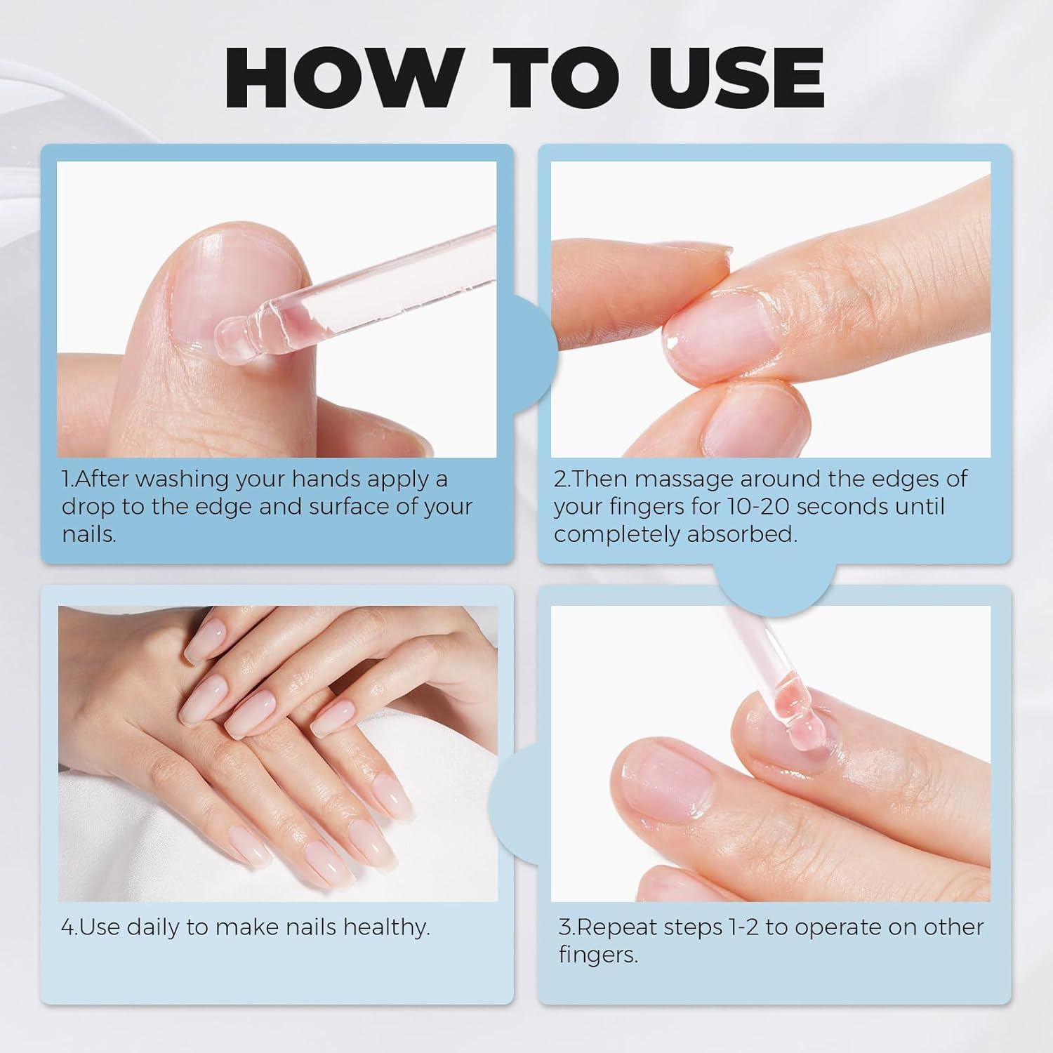 TOMICCA Nail Cuticle Oil Plant Professional Nail & Cuticle Care Oil with Vitamin E, Nails Strengthener Deeply Hydrating and Nourishing for the Care and Repair of Dry Nails 15ML (Jasmine) - Jasmine image number 3