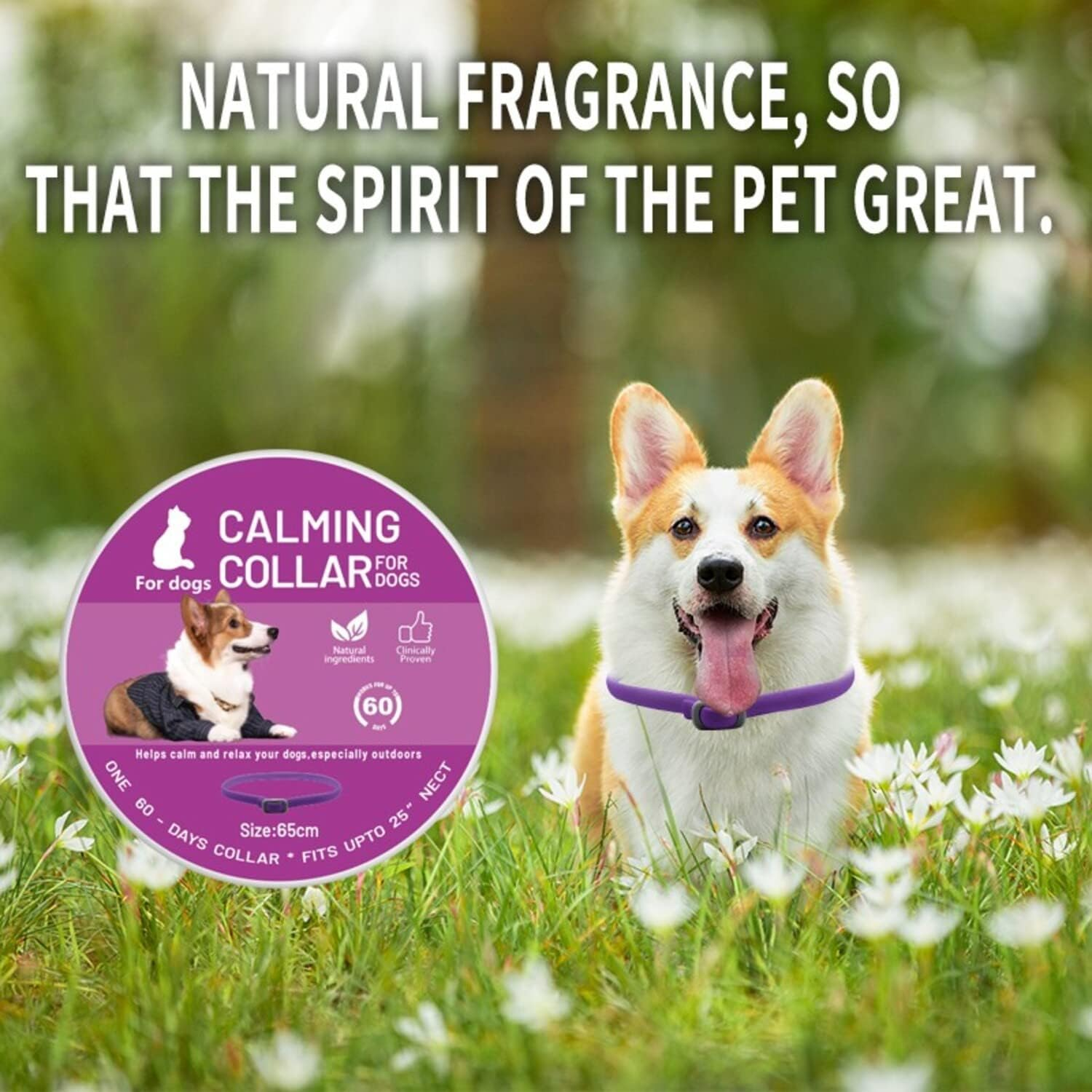 Pets4Luv Calming Collar for Dogs Reduce Anxiety for Your Pets Pheromone Calm Collars Adjustable and Waterproof 3Packs image number 2