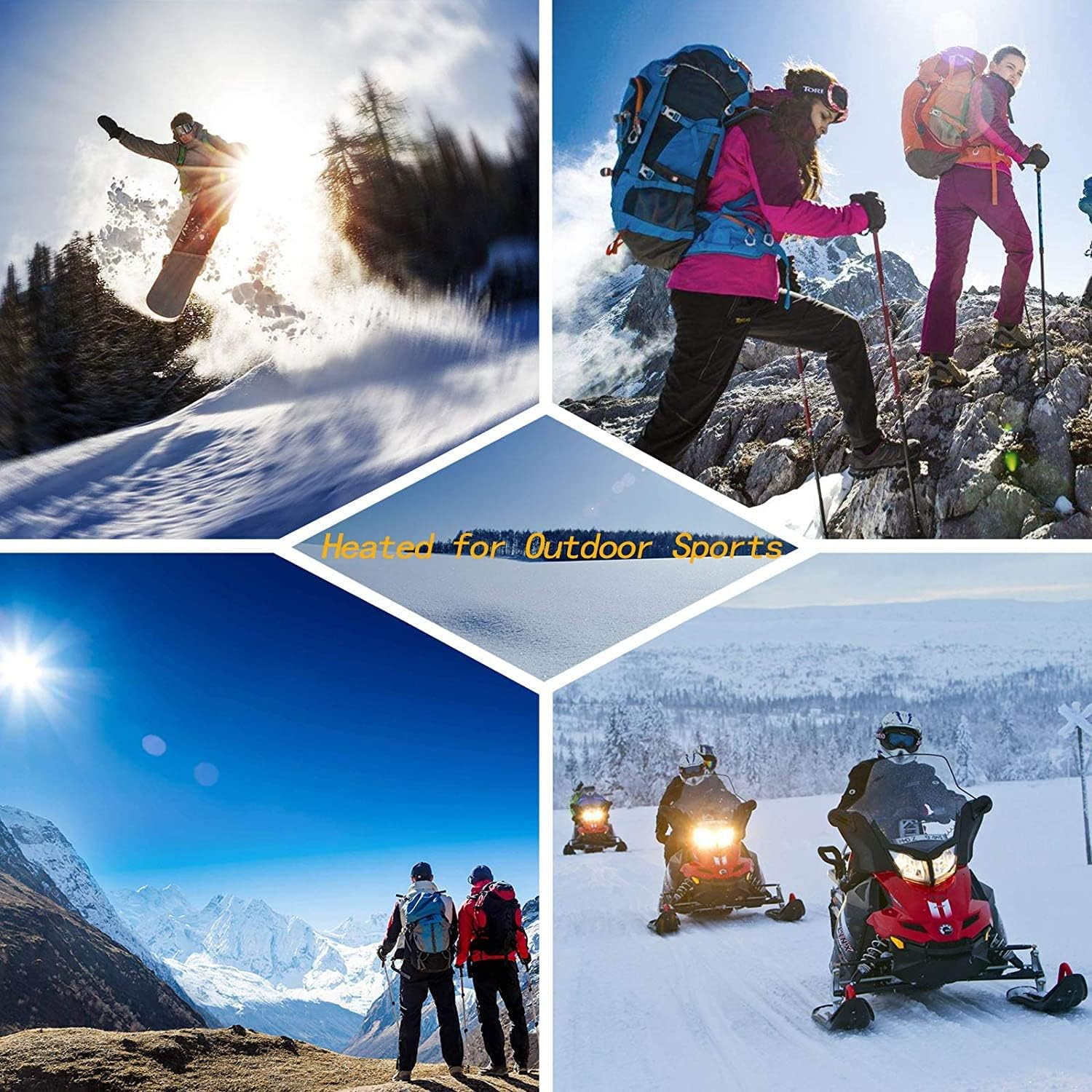 Heated Socks for Men Women, 3.7V 2200Mah Electric Rechargeable Battery Thick Long Ski Socks for Winter Cold Weather Hunting Hiking Camping Skating Motorcycle Cycling Fishing image number 2