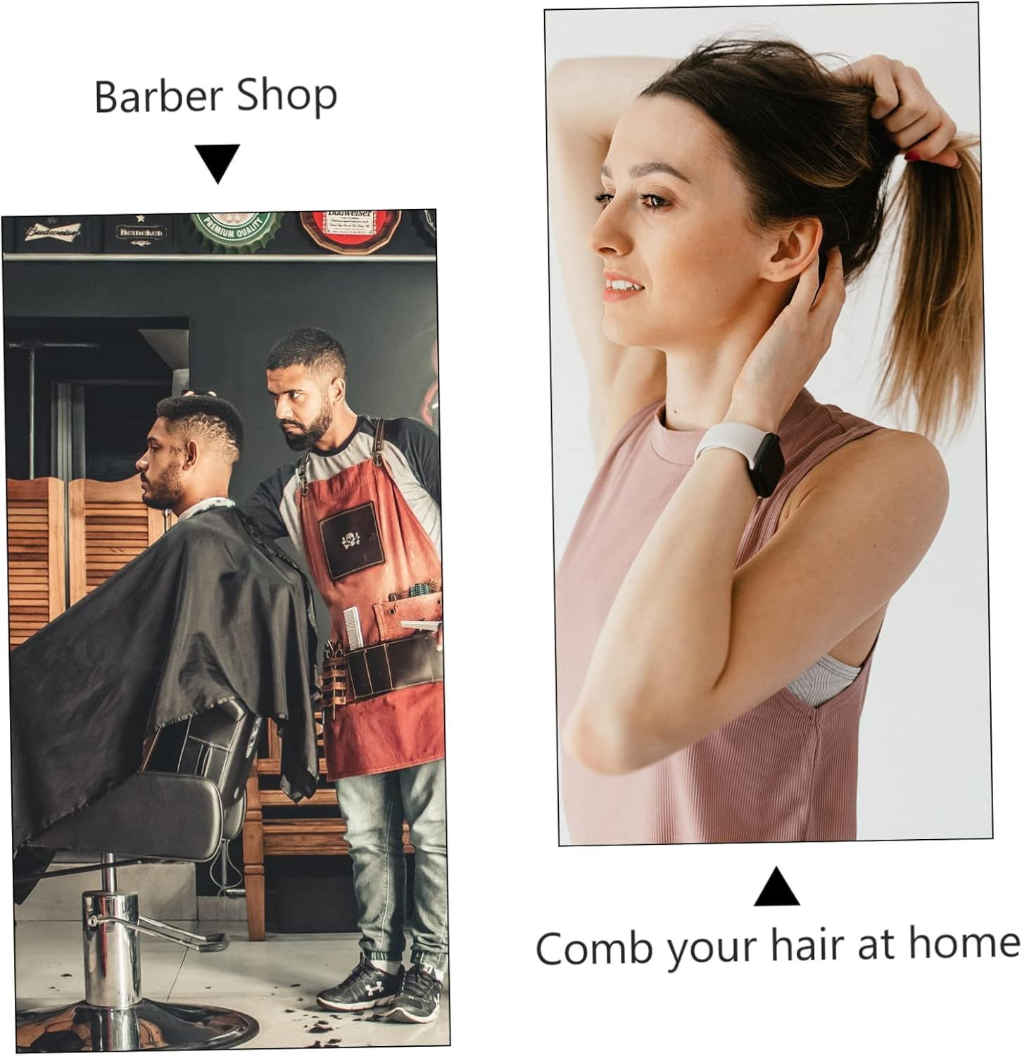 HAPINARY Ergonomic Handle Hair Straightening Comb Portable Scalp Massager Brush Comb Random Color image number 6