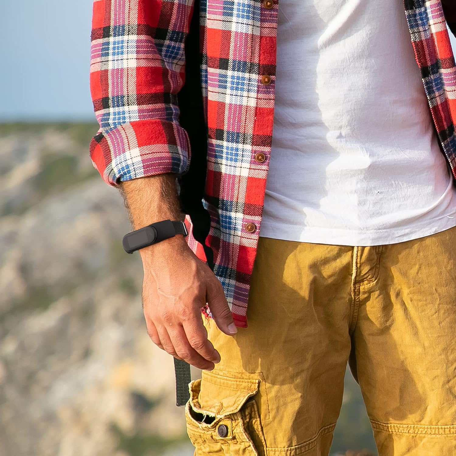 Adjustable Elastic Bands for Xiaomi Mi Band 6 & Xiaomi Mi Band 5 & Xiaomi Mi Band 4 & Xiaomi Mi Band 3, Soft Stretchy Loop Sport Strap Nylon Replacement Wristbands Watchband Bracelet for Women Men image number 6