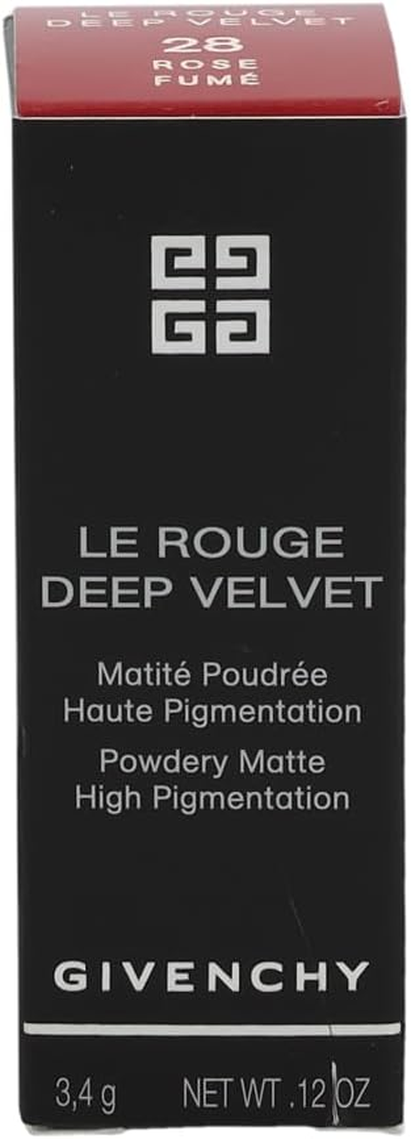 Le Rouge Deep Velvet Matte Lipstick - 28 Rose Fume by Givenchy for Women - 0.12 Oz Lipstick image number 2