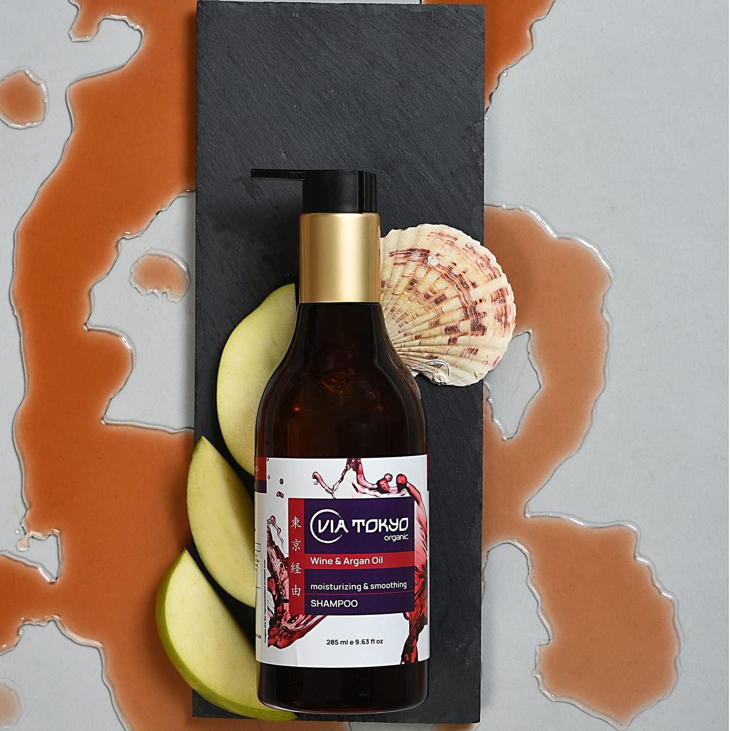 VIA TOKYO ORGANIC Wine & Argan Oil Shampoo for Hair Hydraitng and Naturally Smoothening, No Sulphates, No Paraben, 285Ml (AMZ22_VTSHWI1004) image number 2