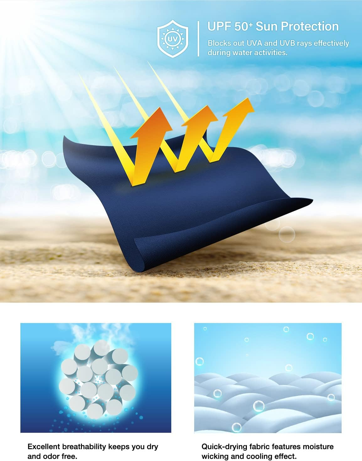 ATHLIO Kids Long Sleeve Rash Guard Swimsuit, UV/SPF Water Beach Surf Swim Shirts, UPF 50+ Sun Protection Swimwear Top