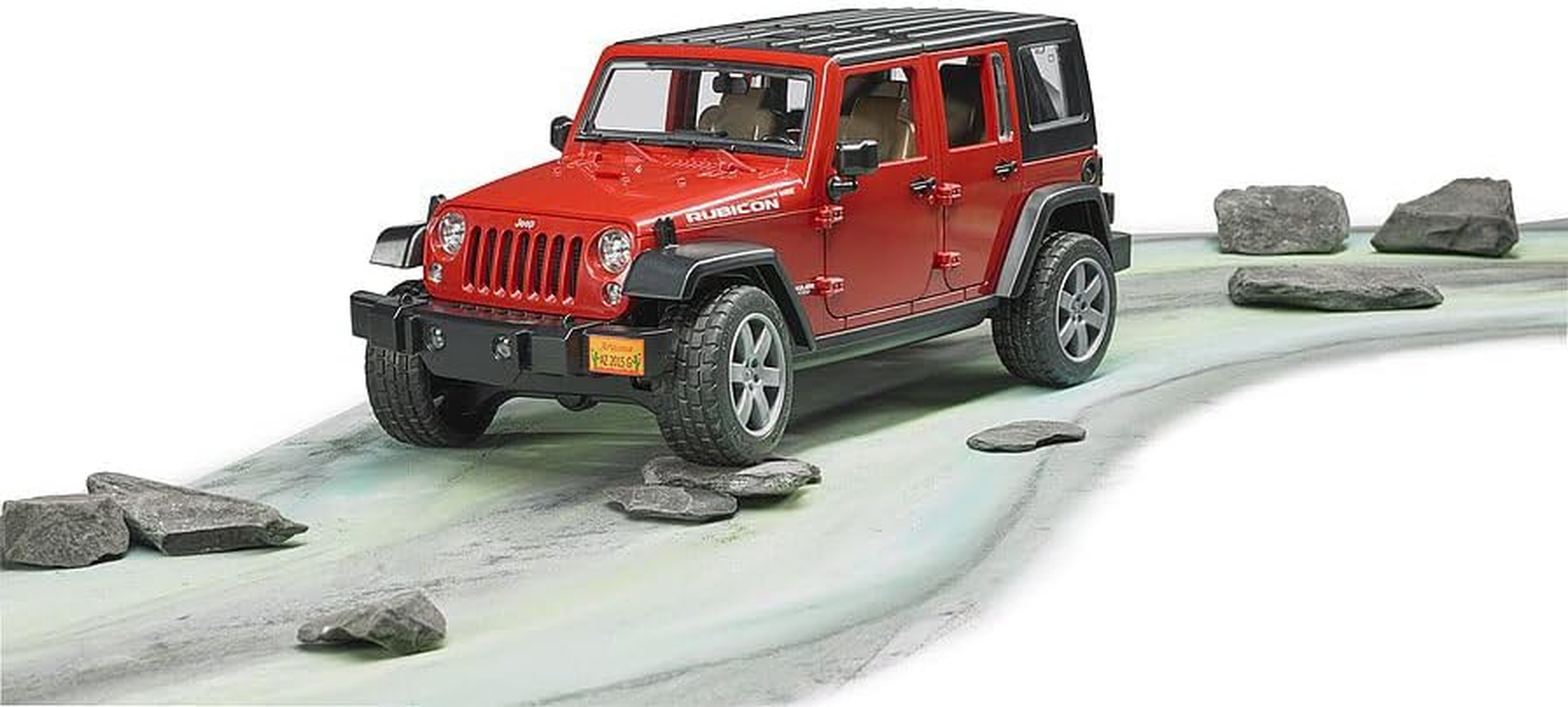 Bruder Jeep Wrangler Unlimited Rubicon with Trailer and CAT Skid Steer 02525 - Jeep Only image number 5