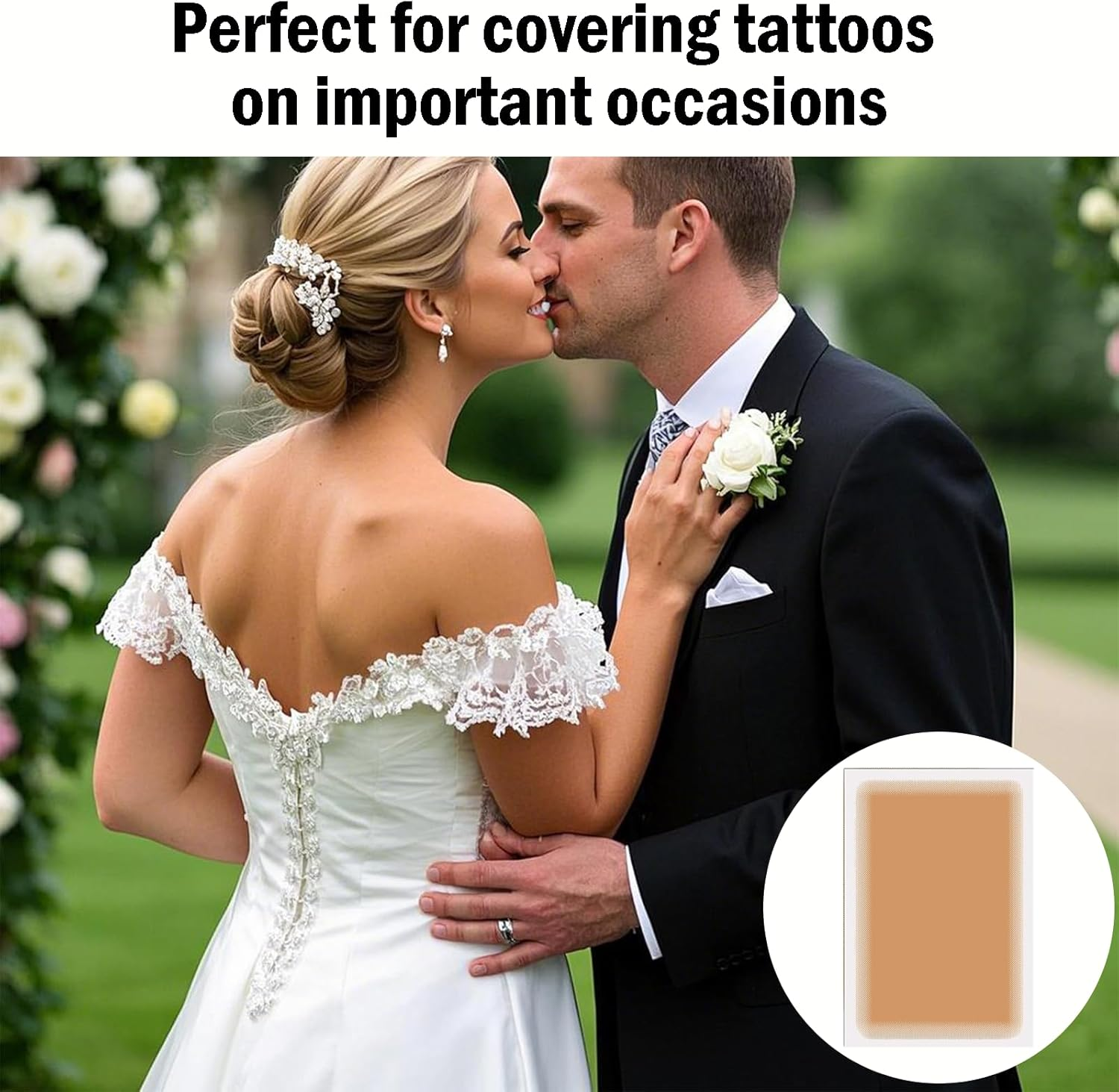 Zvorgath 8Pcs Tattoo Cover up Patch, Natural Looking Cover up Tattoos and Scar, Invisible Waterproof Body Concealer Makeup Sticker, Tattoo Cover up Tape - Light image number 4