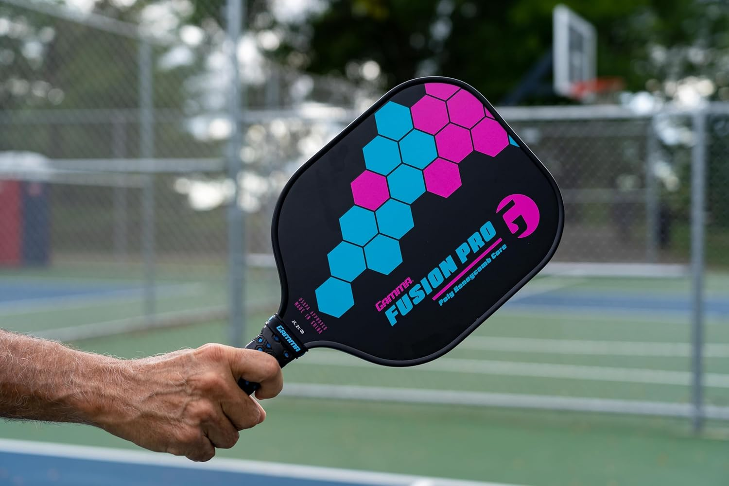 Gamma Poly Core Pickleball Paddle: Pickle Ball Paddles for Indoor & Outdoor Play - Textured Graphite or Composite Surface, Honeycomb Cushion Grip - USAPA Approved Racquet for Adults & Kids - Fusion Le image number 7