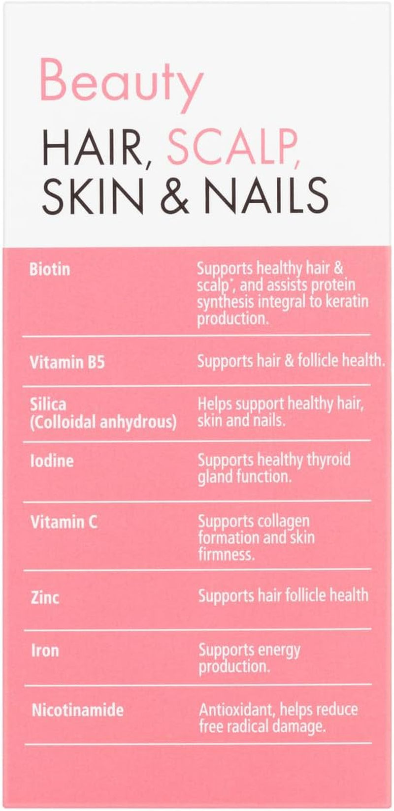 Nature'S Way Hair, Scalp, Skin and Nails Film Coated 60 Tablets image number 3