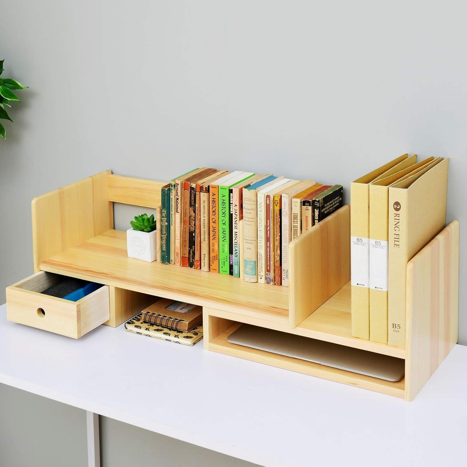 Yamazen FA4-T(WH) Tray, Youth Full A4 Tray, Set of 4, Storage, Document Organization, Letter Case, Width 9.1 X Depth 13.9 X Height 1.9 Inches (23.3 X 35.3 X 4.7 Cm), Desktop Tray, Storage Case, Small