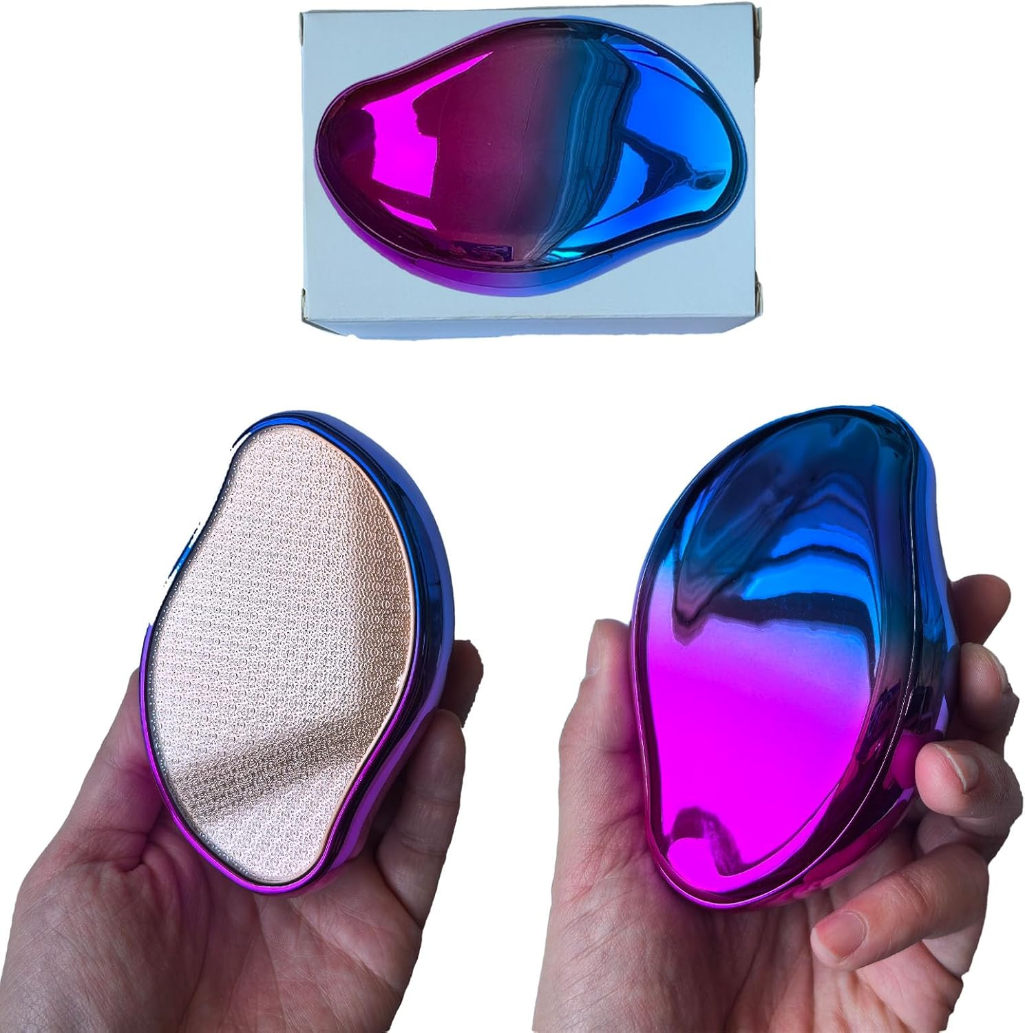 REGODI Glass Foot File Callus Remover, Nano Crystal Pedicure Tool for Cracked Heel, Portable & Travel-Friendly Golden Shine Foot Scraper image number 6