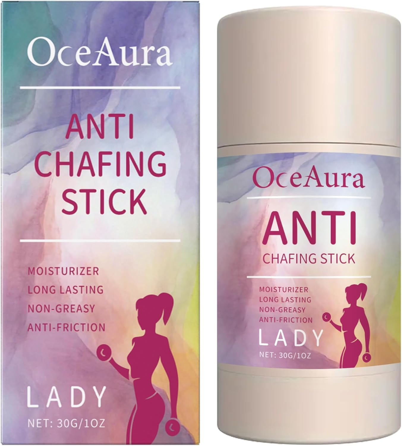 Anti-Chafing Moisturising Stick, Long-Lasting, Non-Greasy, Vitamin E Enriched, 30G image number 1