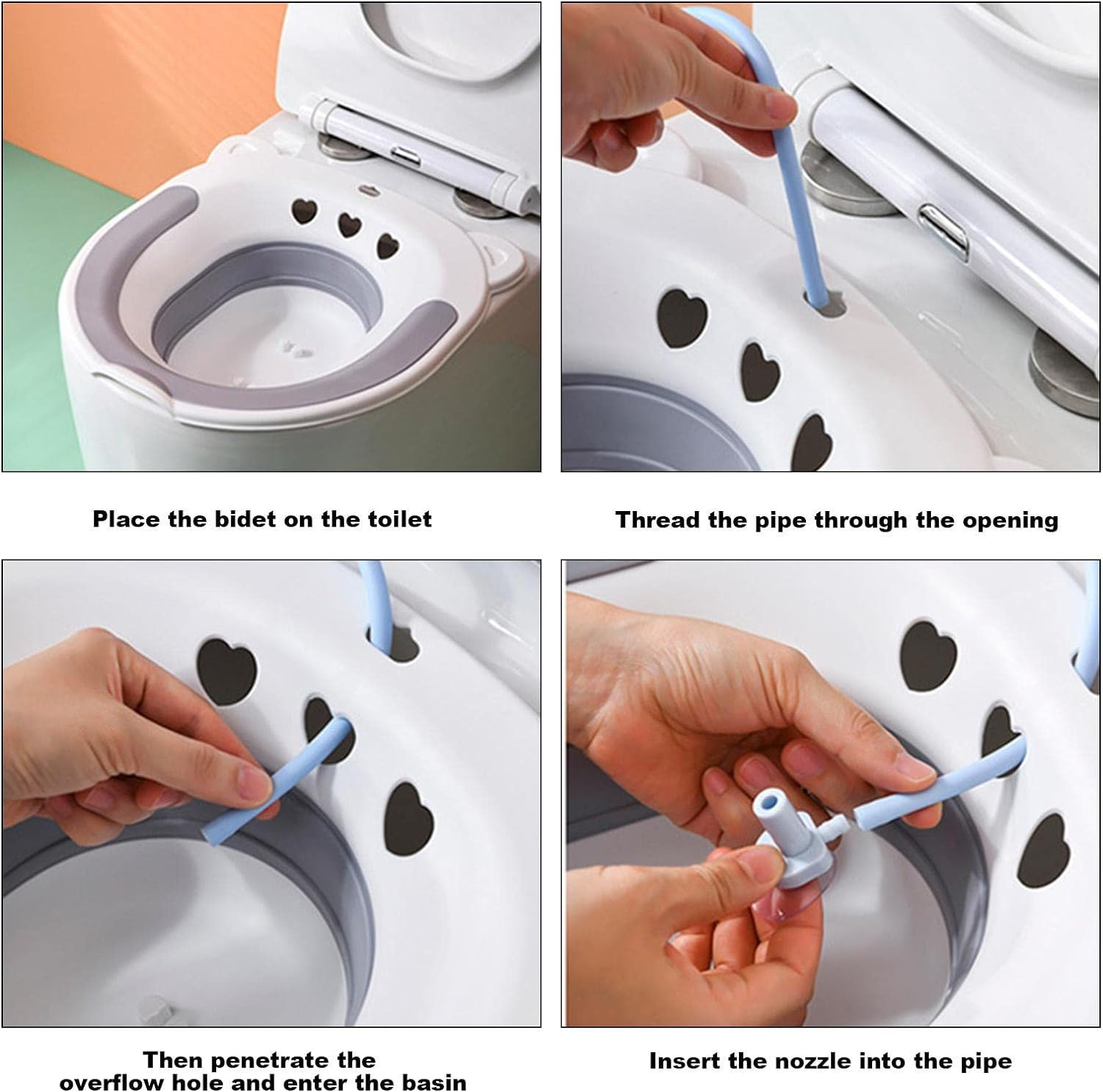 Sitz Bath for Postpartum Care - Sitz Bath Toilet Kit for Hemorrhoid Relief - Soothing Healing Sit Bath with Flusher, for Pregnant Women Pochy image number 2