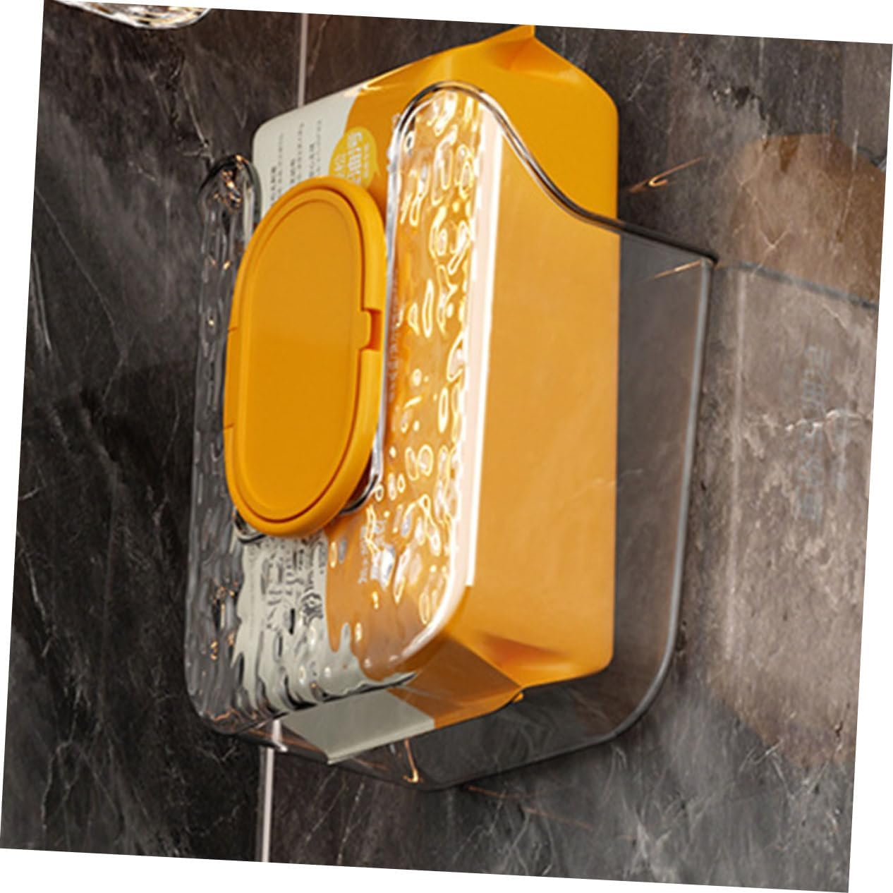 LABRIMP Toilet Paper Holder Stand Wall-Mounted Tissue Box Easy Install Wipe Holder for Kitchen image number 5