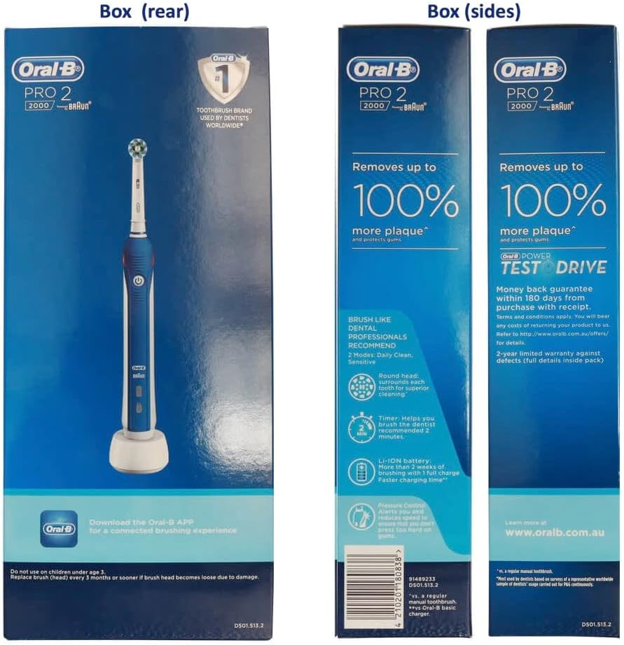 Oral-B Pro 2000 Dark Blue Electric Toothbrush image number 6