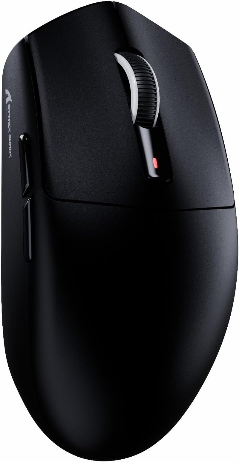 ATTACK SHARK G3 Wireless Gaming Mouse,Tri-Mode 2.4G/BT5.2/USB-C Gaming Mouse,Paw3311 Sensor,25,000 Dpi,59G Lightweight,5 Programmable Buttons,500Mah Rechargeable Gaming Mice,Pc/Mac(Black&Sticker)
