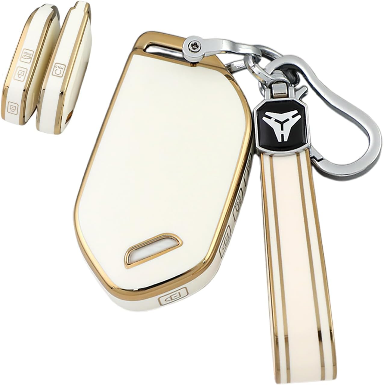 Ontto TPU Car Key Fob Cover Fit for KIA EV5 EV3 EV6 EV9 Electric Syros K4 Carnival 2025 Sorento Telluride 2024 2023 Key Holder Smart Case Shell Keyring Keychain Accessories 4 Buttons Black