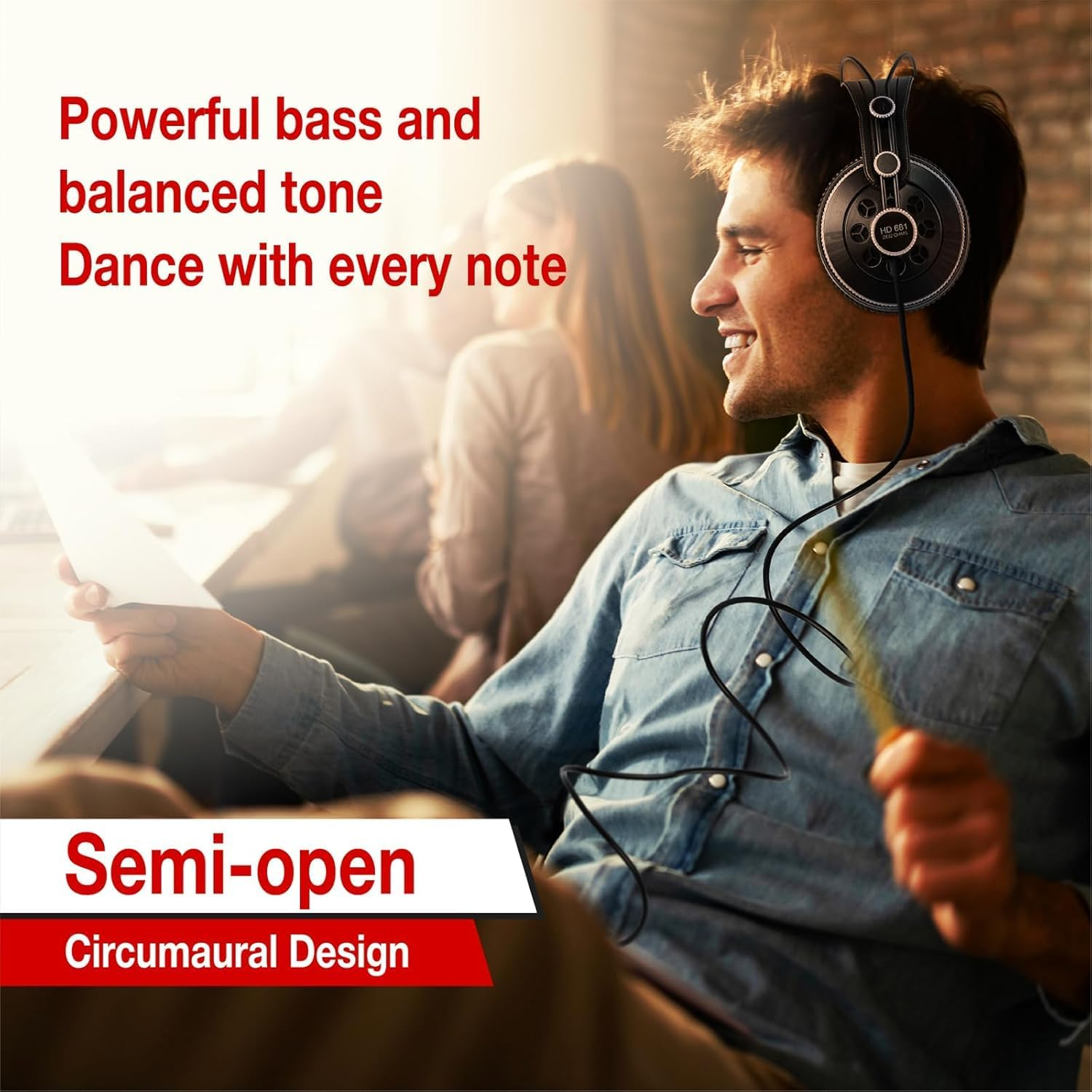 Superlux Semi-Open Type Professional Monitor Headphones HD681B image number 1