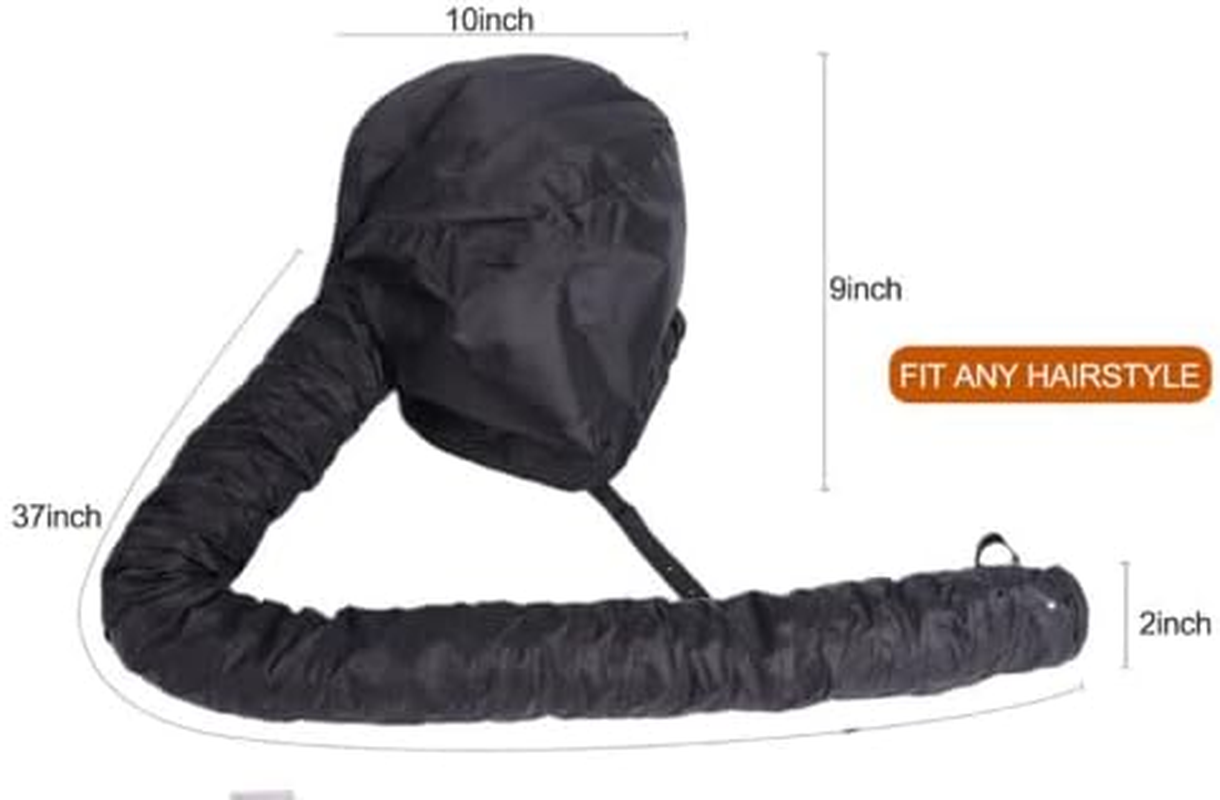 Net Plopping Cap for Drying Curly Hair, Adjustable Net Cap for Drying Curl with Drawstring, Hair Dryer Bonnet, Plopping Hair for Women (Black, One Size) image number 1