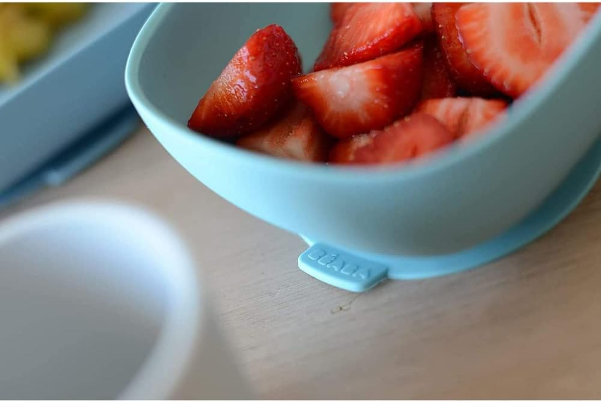 BEABA Silicone Meal Set for Babies &ndash; Suction Plate, Suction Bowl, Cup & Silicone Spoon | Non-Slip Baby Feeding Set | Essential Plates and Bowls Set for Baby Feeding & Self-Feeding Training|Jungle image number 5