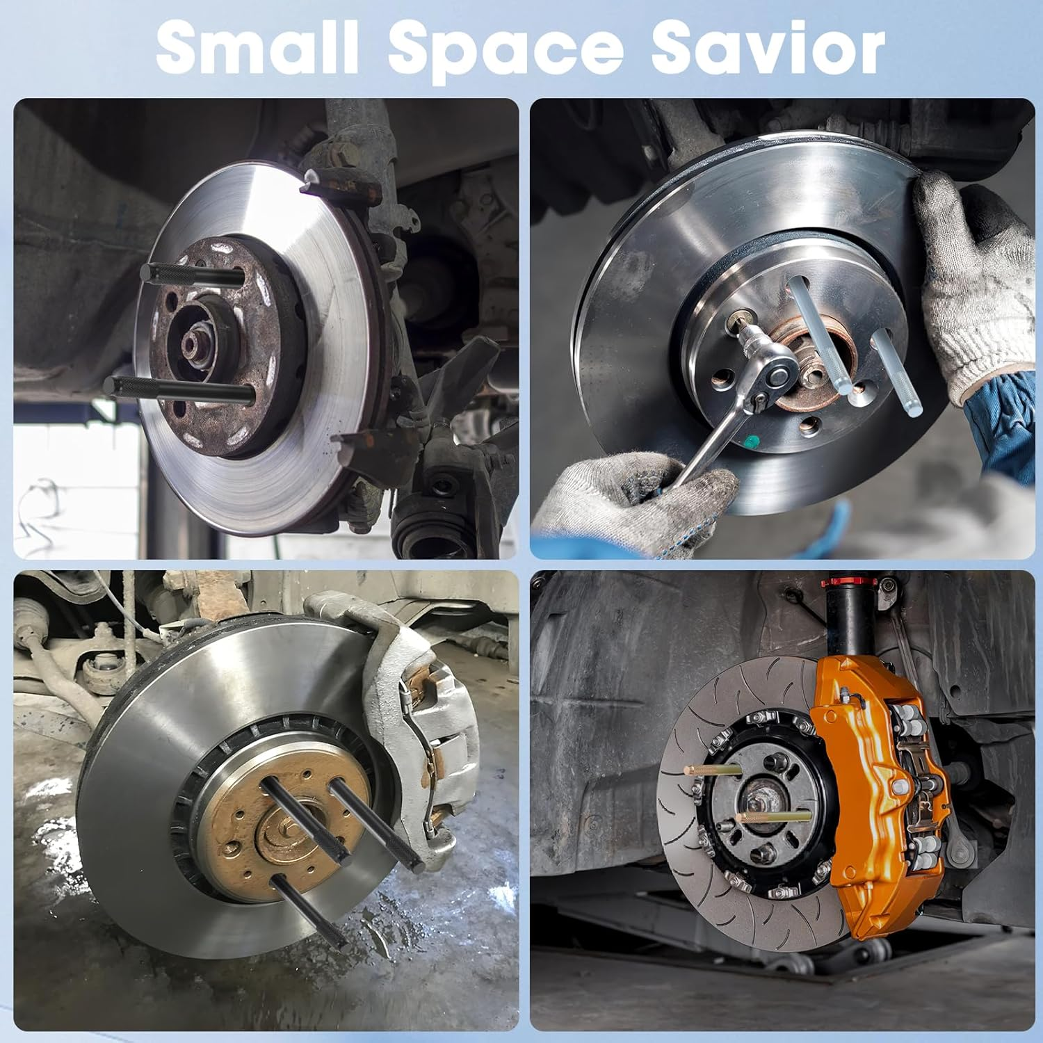 10-Piece Wheel Mounting Aid Set, Stainless Steel Wheel Guide Pin for Car, Wheel Suspension Guide Tool for Car Wheel Mounting Aid, Universal Wheel Mounting Tool image number 6