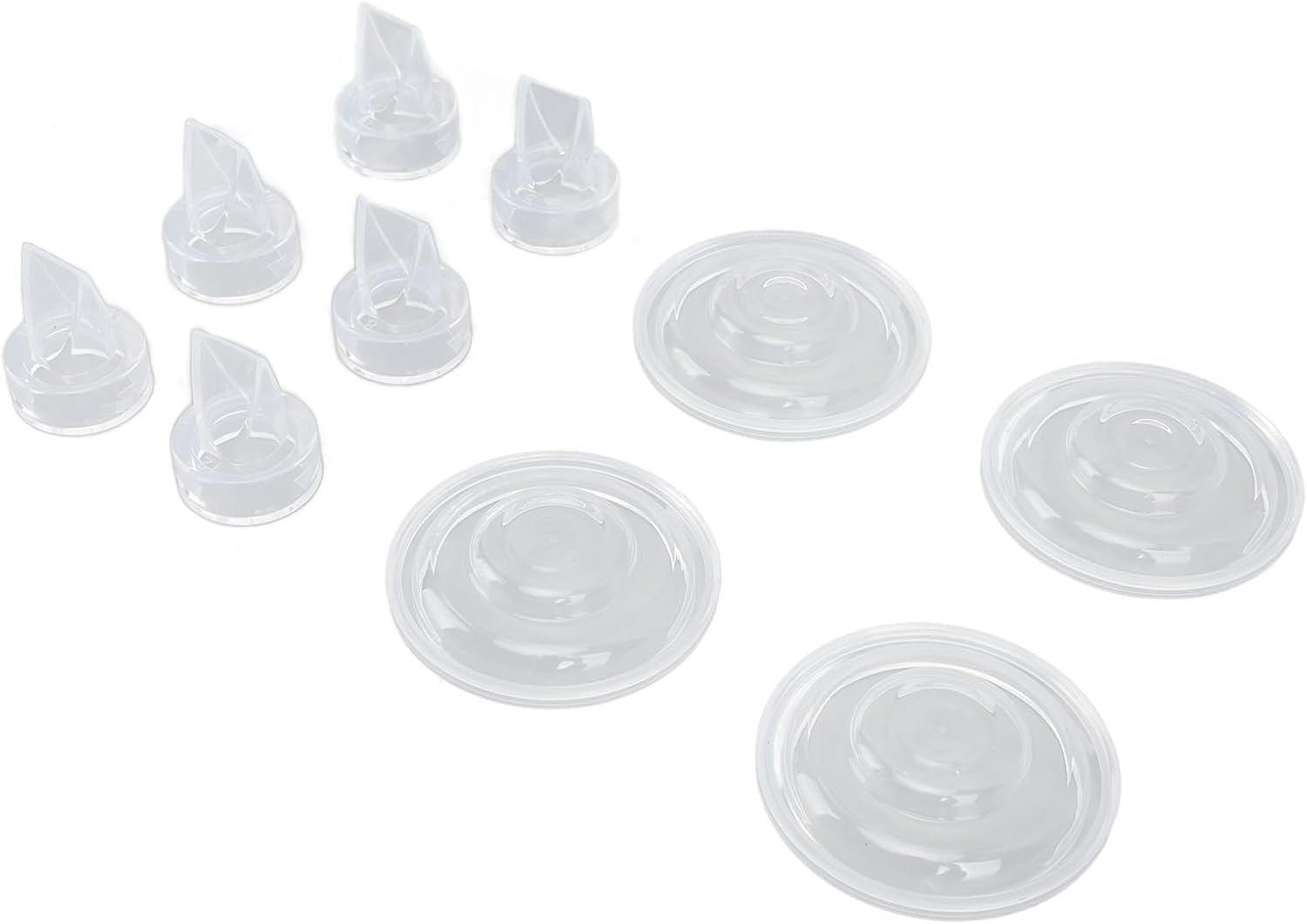 S9 S12 Compatible Duckbill Valves Diaphragm Replacement Wearable Electric Bust Pump Parts, Leak-Proof Silicone Material, 4 Diaphragms 6 Valves image number 1