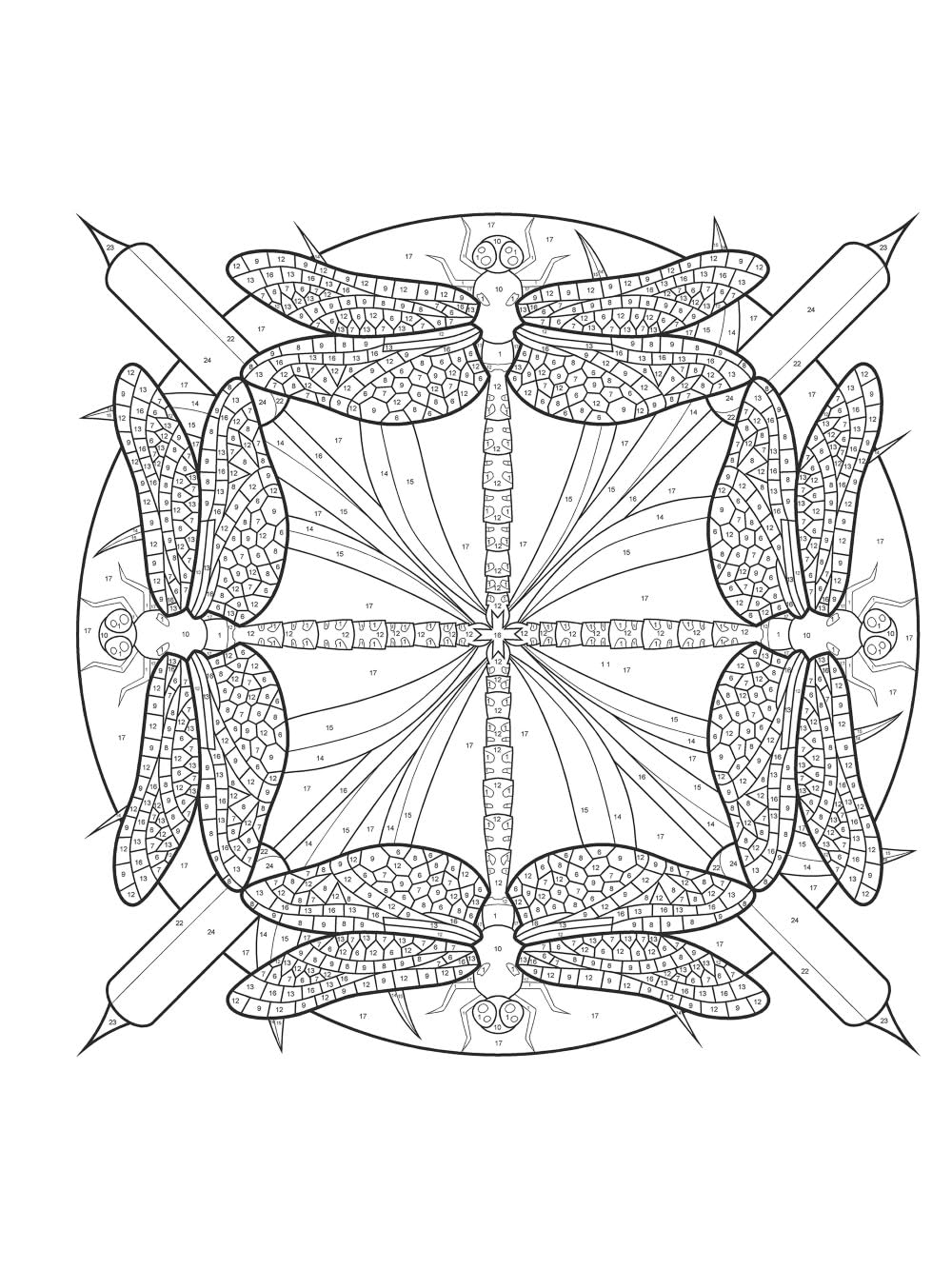 Creative Haven Mandalas Color by Number Coloring Book image number 4