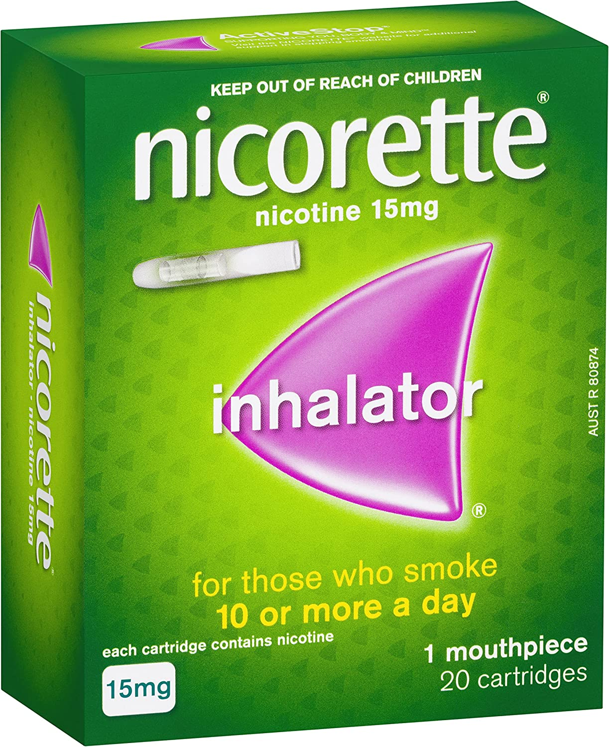 Nicorette Quit Smoking Nicotine Inhalator 20 Pack