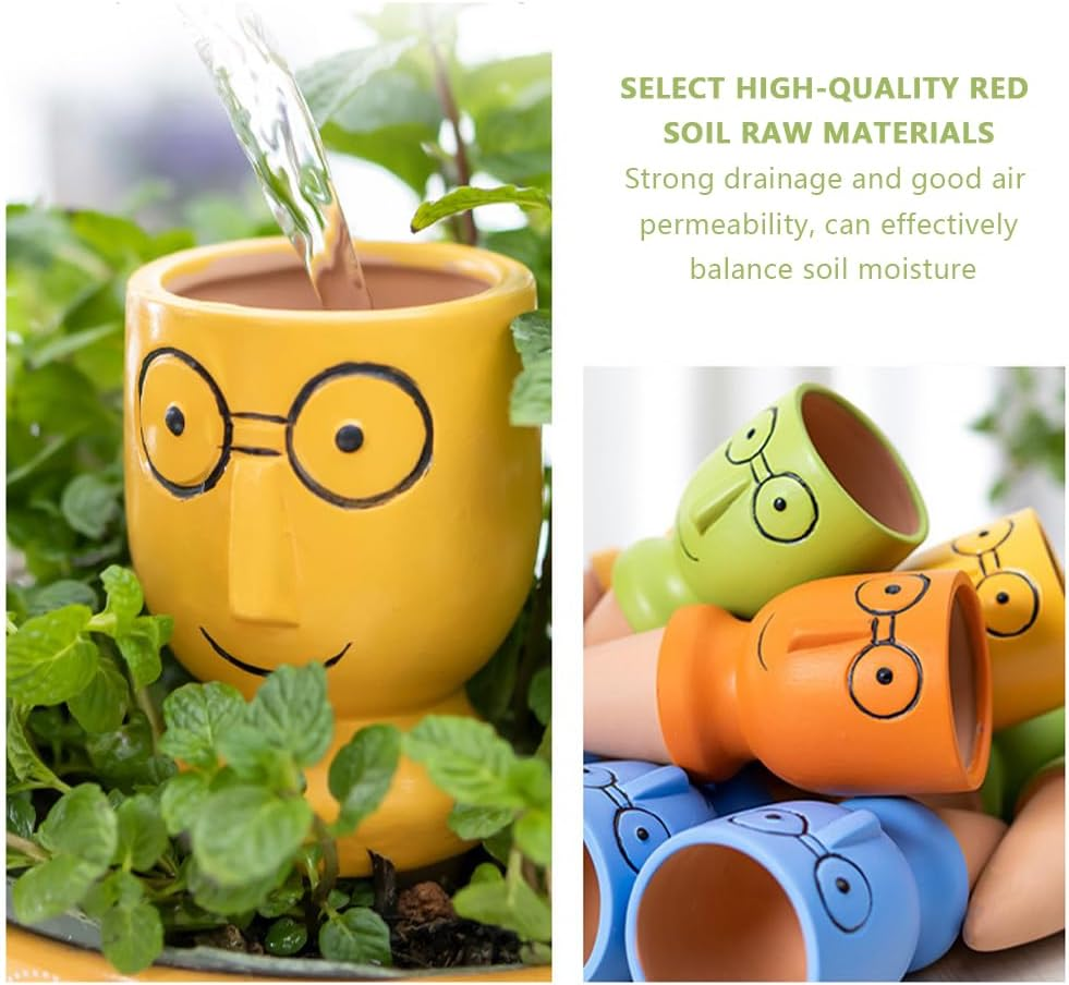 Terracotta Watering Spikes (4 Pack) &ndash; Self Watering Stakes for Indoor & Outdoor Plants &ndash; Automatic Slow Release Irrigation System for Vacation Plant Care(Cartoon) image number 4