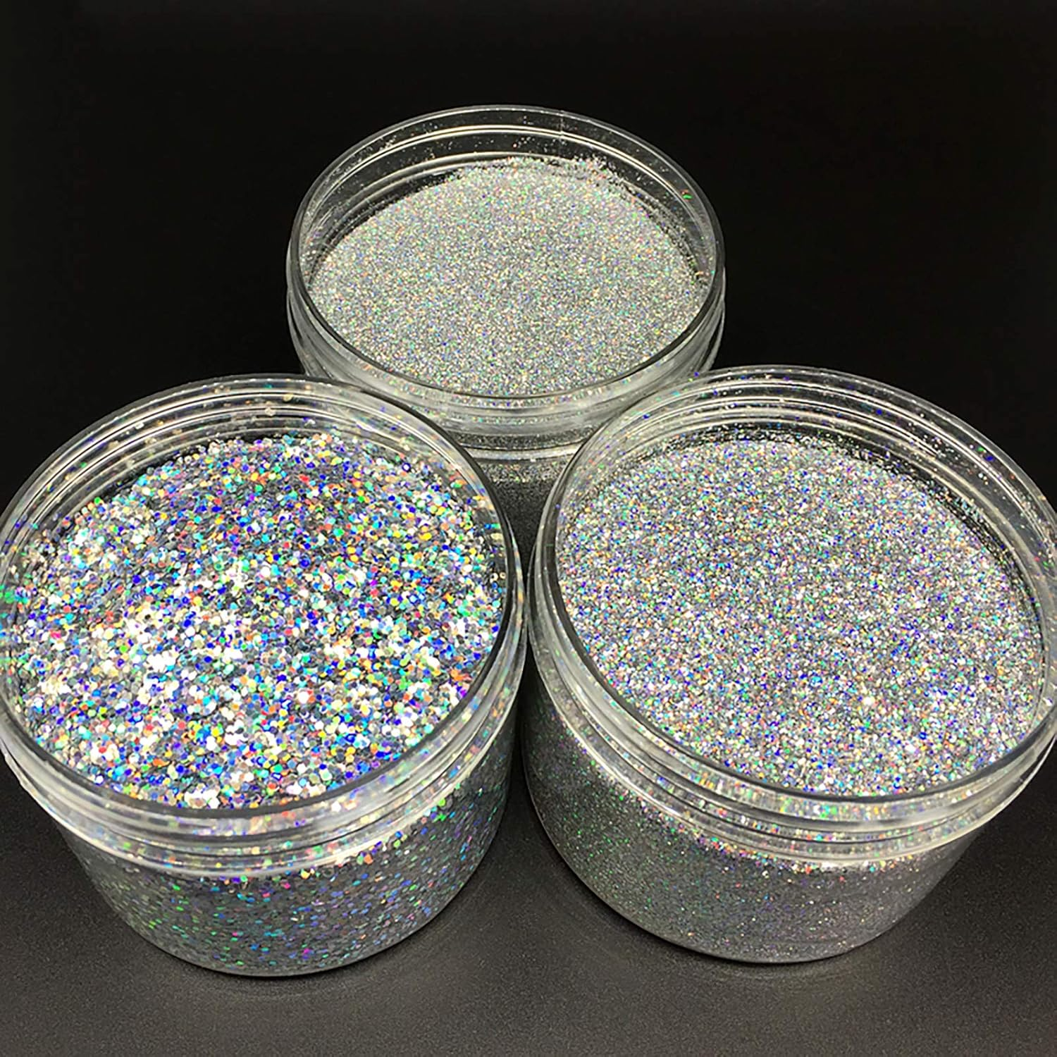 1 Pc Glitter Ultra Fine Sparkling Microfine Particle Nail Art Nail Decorations Silver Glitter Sequin