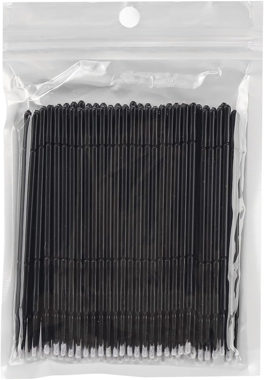 100Pcs Disposable Micro Applicator Brush, Micro Swabs, Eye Lashes Mascara Wands for Eyelash Extension(Black) image number 2