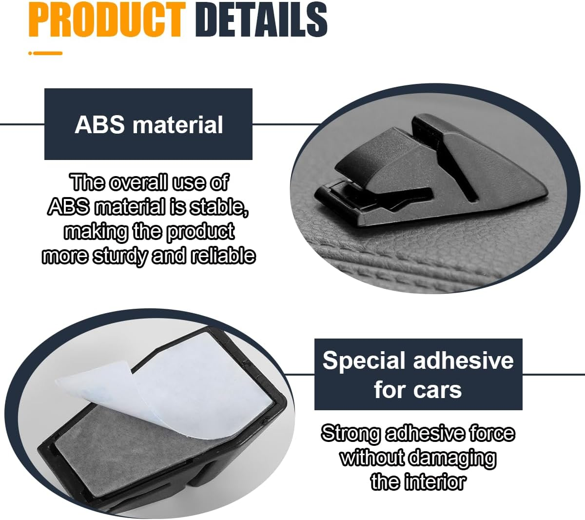 Car Dashboard Card Holder, Self-Adhesive Automotive Business Card Organizer Clip, Portable Auto Temporary Parking Ticket Organizer, Vehicle Interior Storage Accessories (2PCS) image number 3