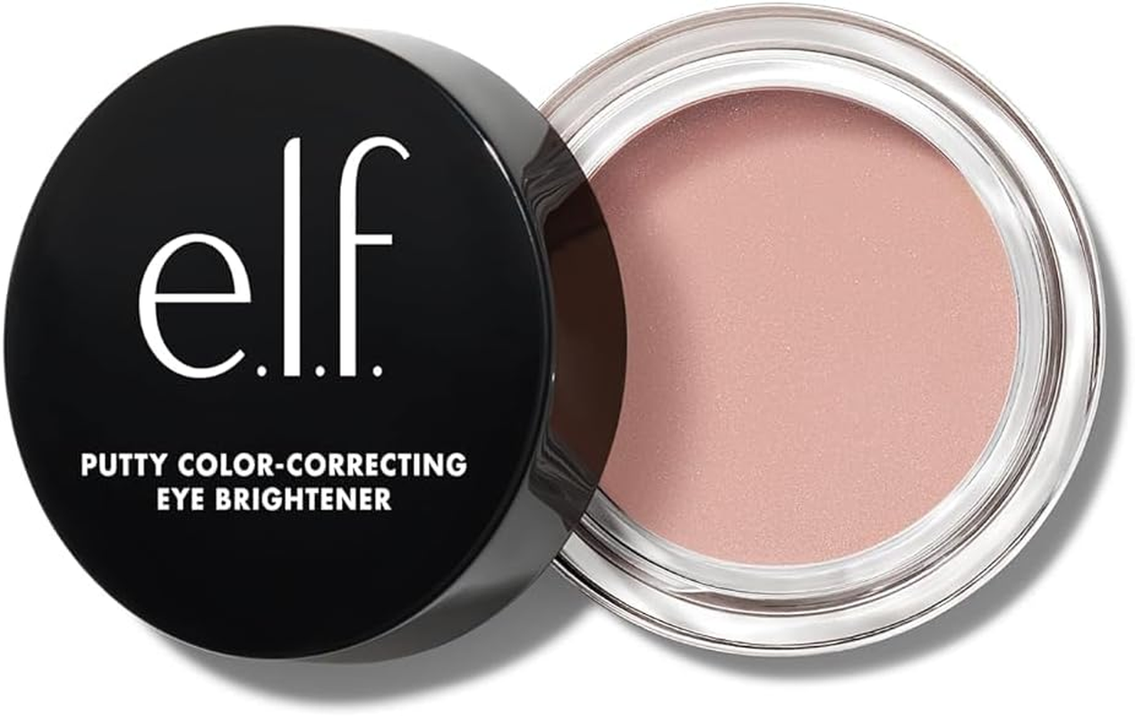 E.L.F. Putty Color-Correcting Eye Brightener, Under-Eye Brightener & Primer Reduces Appearance of Dark Circles, Vegan & Cruelty-Free, Light/Medium