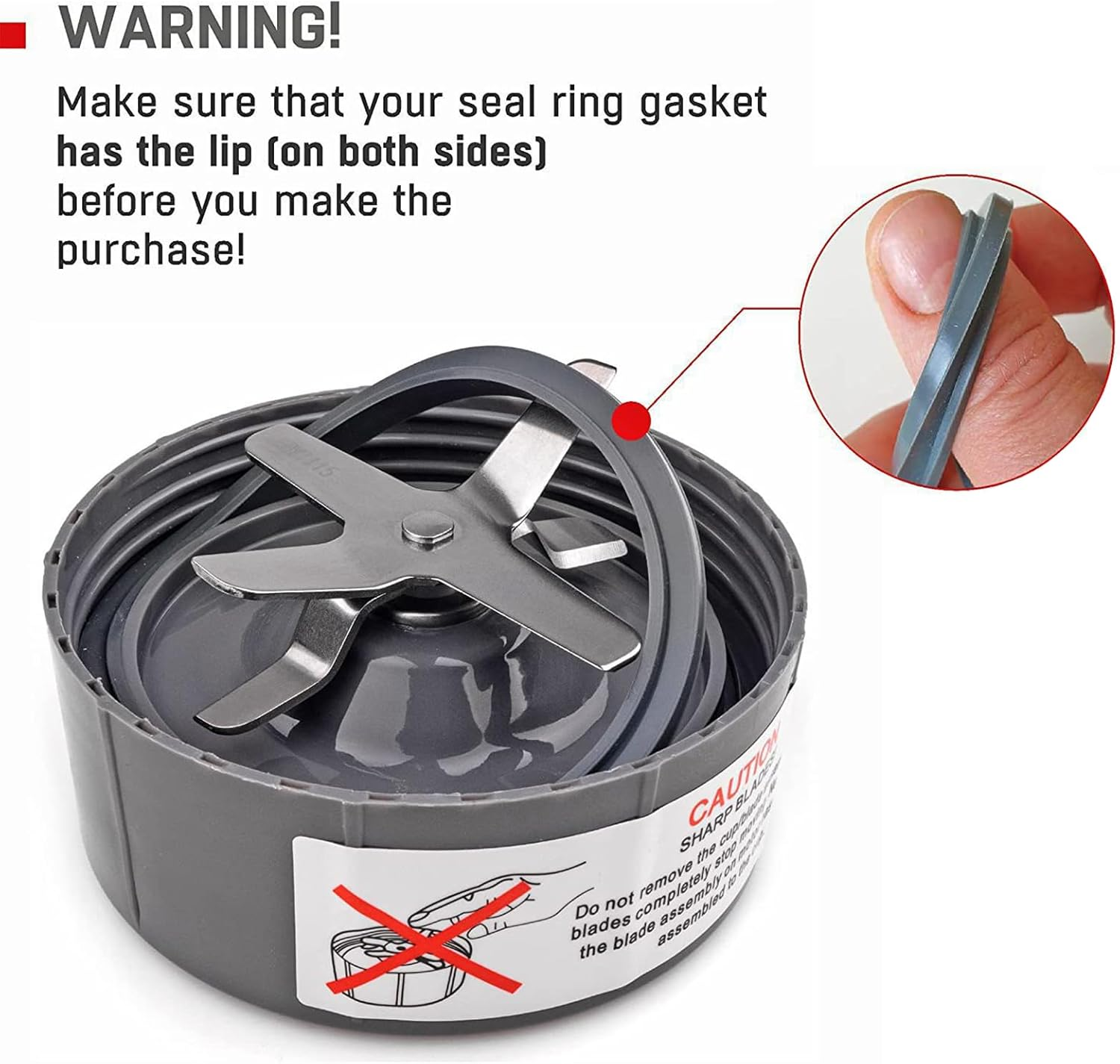 4Pack Silicone Ring，Blender Seal Gaskets,Blender Accessories Compatible with Nutribullet 600W & 900W Models image number 5