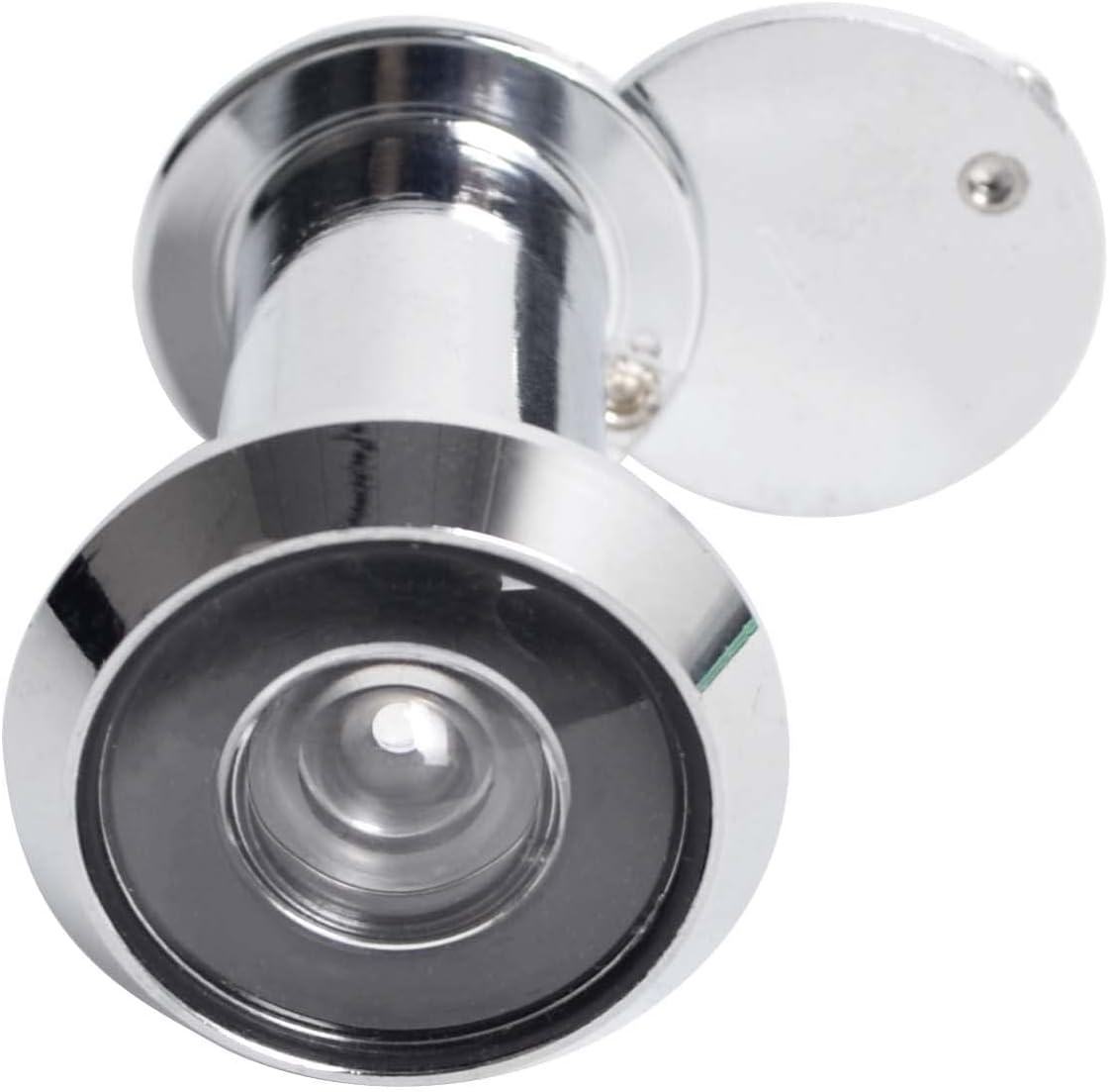 Door Viewer Peephole, Solid Brass 220-Degree Door Viewer with Heavy Duty Rotating Privacy Cover for 1-3/8" to 2-1/6" Doors for Home Office Hotel (Black)