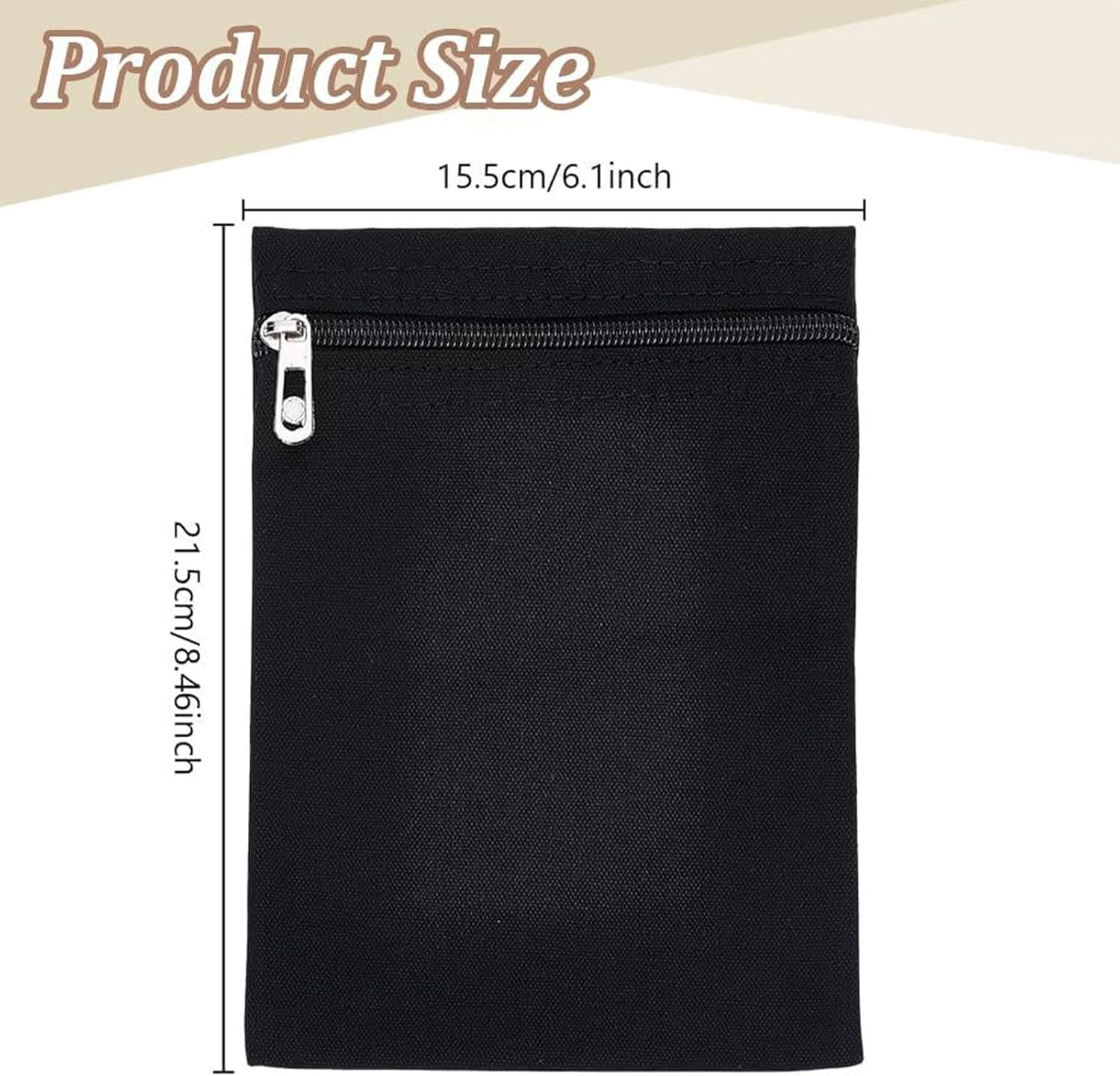 21.5X15.5Cm Sew in Pocket, Sew-In Side Pocket with Zipper, Anti-Theft Security Zipper Pouch, Sew in Hidden Zippers Pockets for Passport Protection Jacket Clothes Shirt Robe Hoodie Sweater image number 6