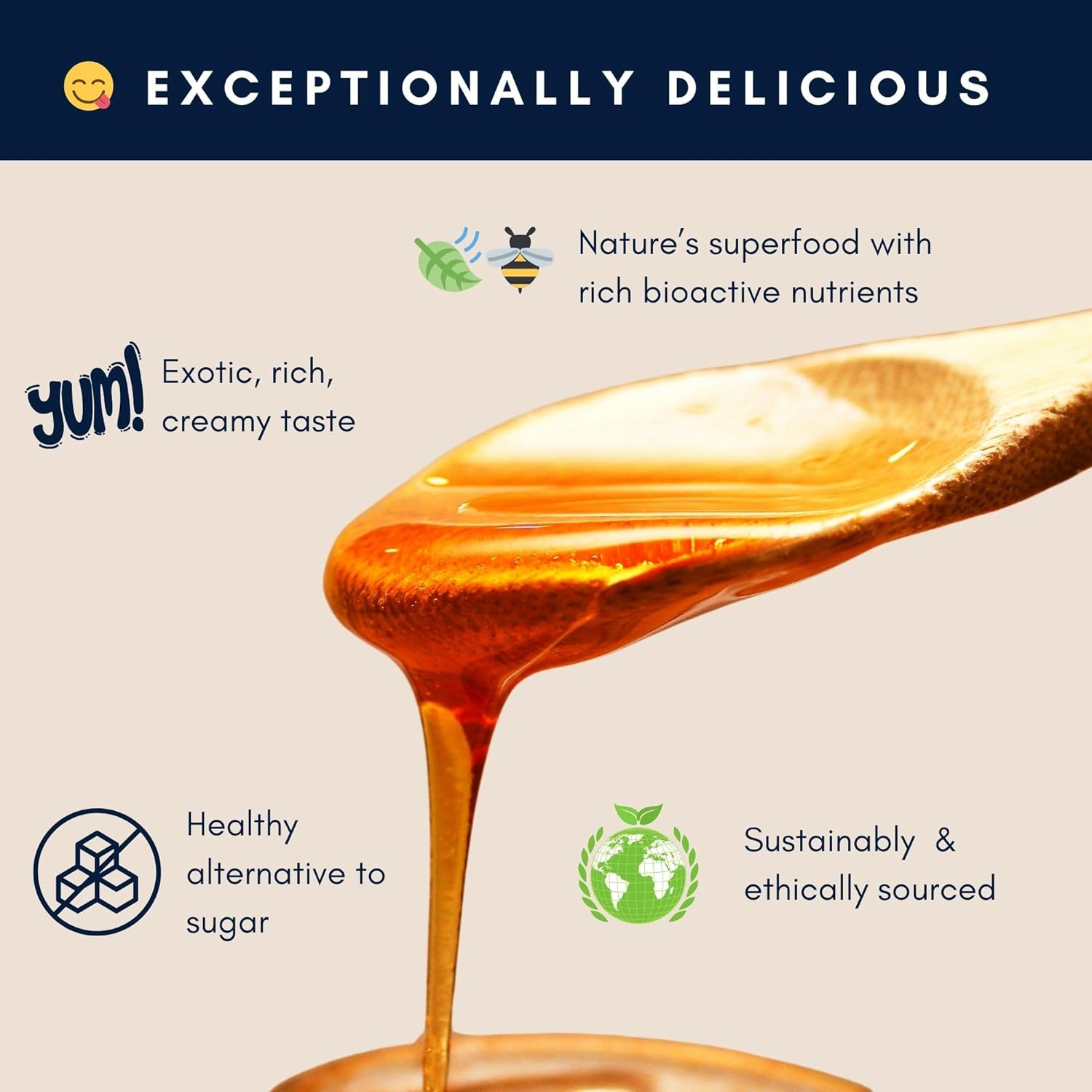 Manuka Honey MGO 514+ | Raw, Organic, Pure Certified Australian Honey for Immunity Support & Vitality | Natural Sweetener & Health Boost | Medical Grade, Nutrient-Rich Honey | 250G image number 3