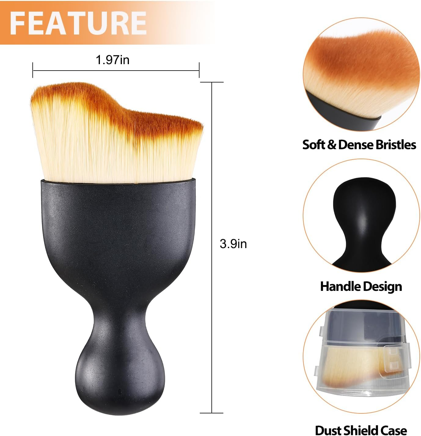 2PCS Car Detailing Brush Car Cleaning Brush Interior, Soft Bristle Dusting Brush Car Interior Cleaning Tool Car Dash Duster Brush for Dashboard, Leather, Air Vents, Computer, Keyboard image number 5