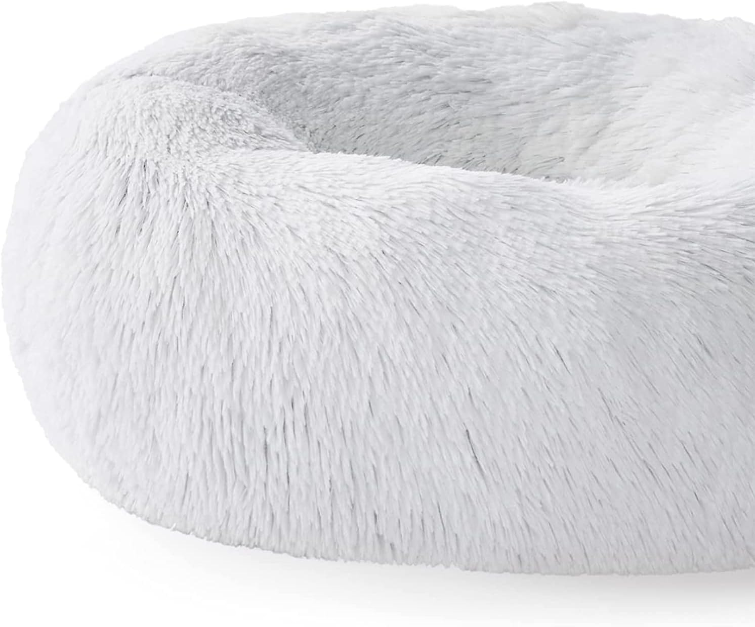 STORMHERO Calming Dog Bed, Cat Bed Fluffy Warming Cozy Soft, Pet Bed for Small Medium Dogs and Cats, White image number 4