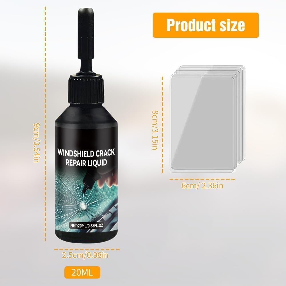 Upgraded Windshield Crack Repair Kit, Professional Glass Repair Liquid for Chips & Cracks, Quick Fix Windshield Repair Tools for Cars, Windows & Mirrors, Includes Premium Crack Filler & Applicator image number 2