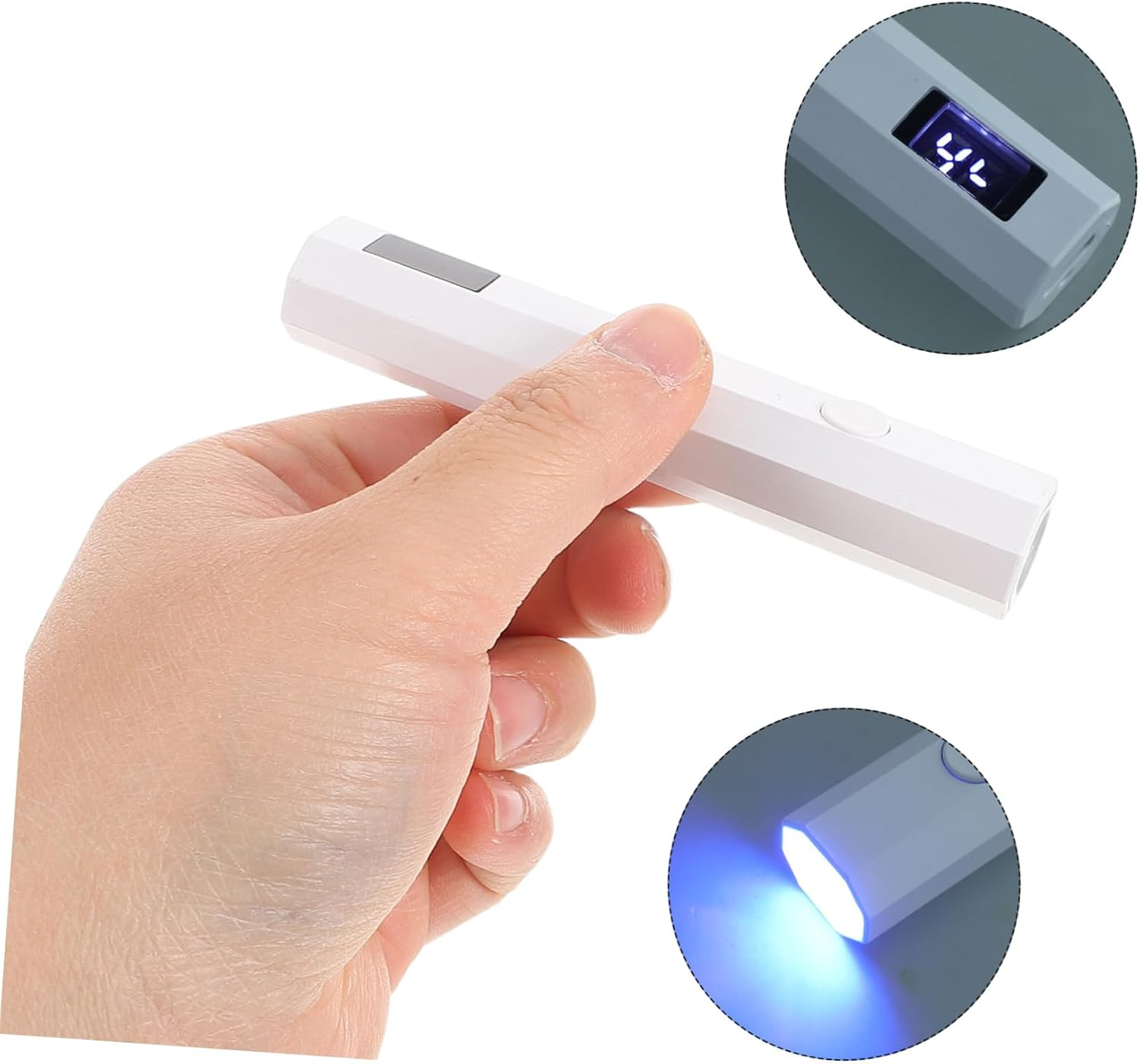 ELAYARD Portable Mini Nail Lamp Handheld Gel Nail Light with Digital Display for Quick Drying Compatible with Gel Polishes and Extensions for Home Salon and Travel Use image number 5