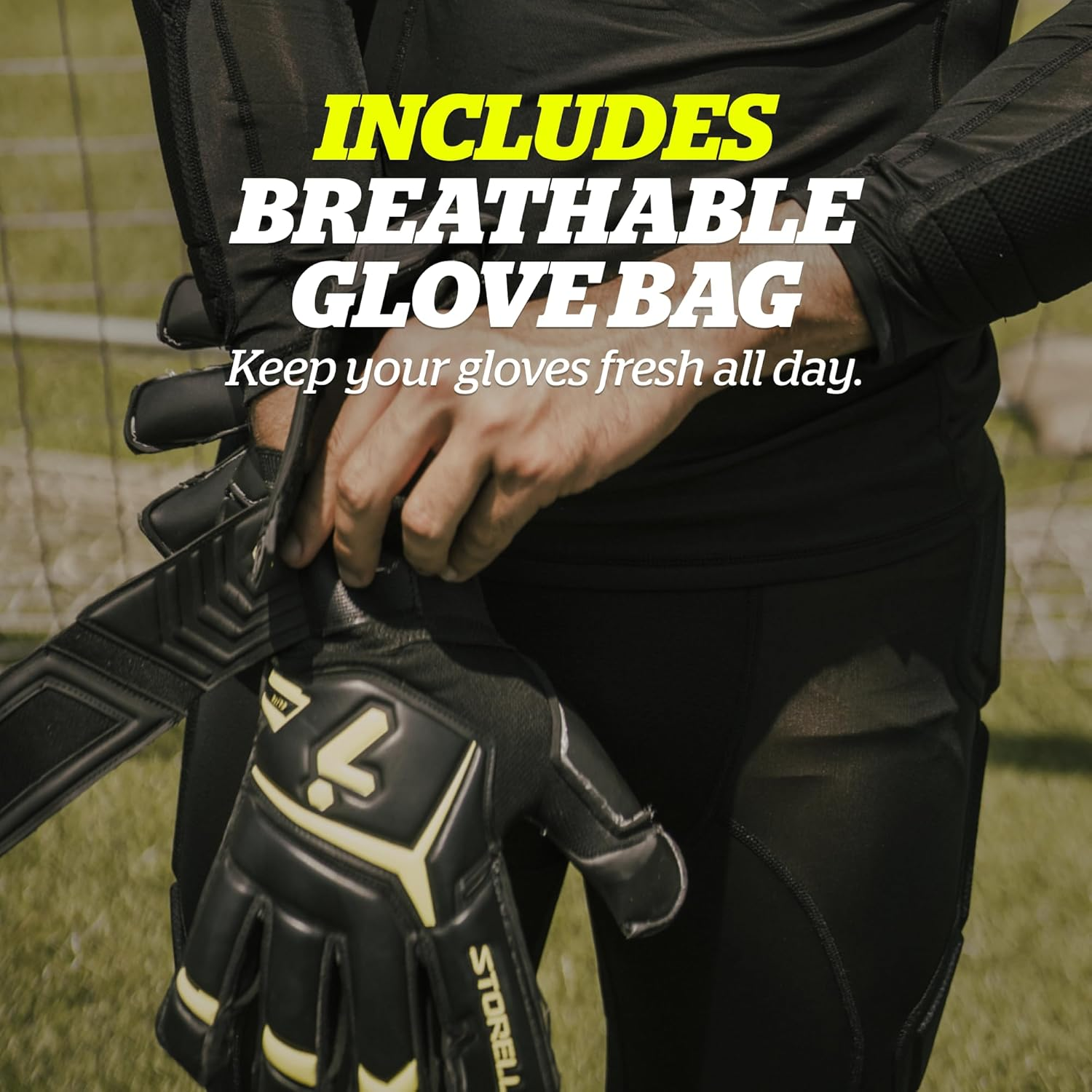 Storelli Gladiator Elite Goalkeeper Gloves | High-Performance Soccer Goalie Gloves | Premium Finger and Hand Protection image number 6