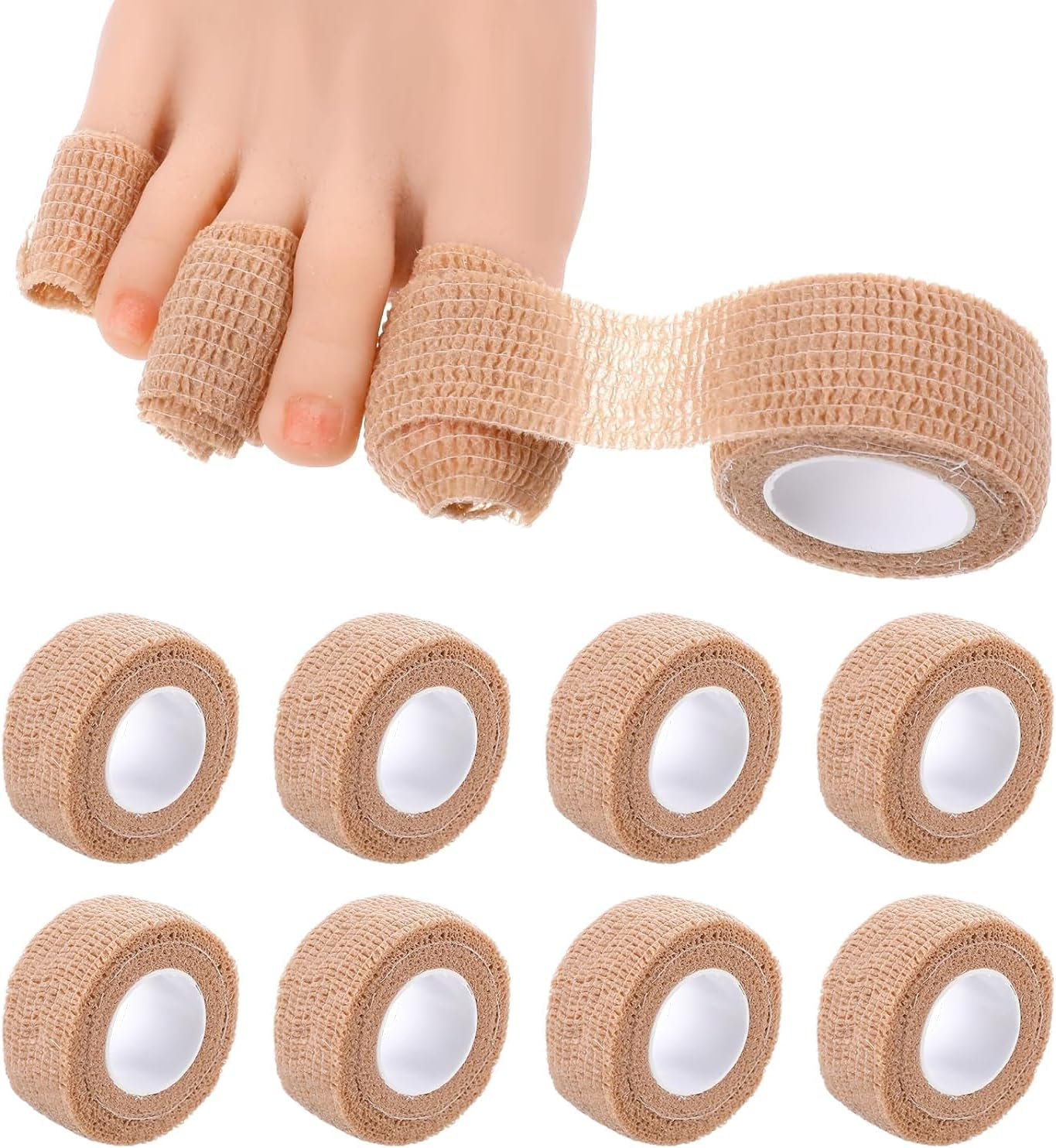 Broken Big Toe Little Toenail Protectors Women Men, Runners Big Toe Caps Covers Bandage, Toe Cushions, Ingrown Toenail Treatment, Corn Removers image number 6